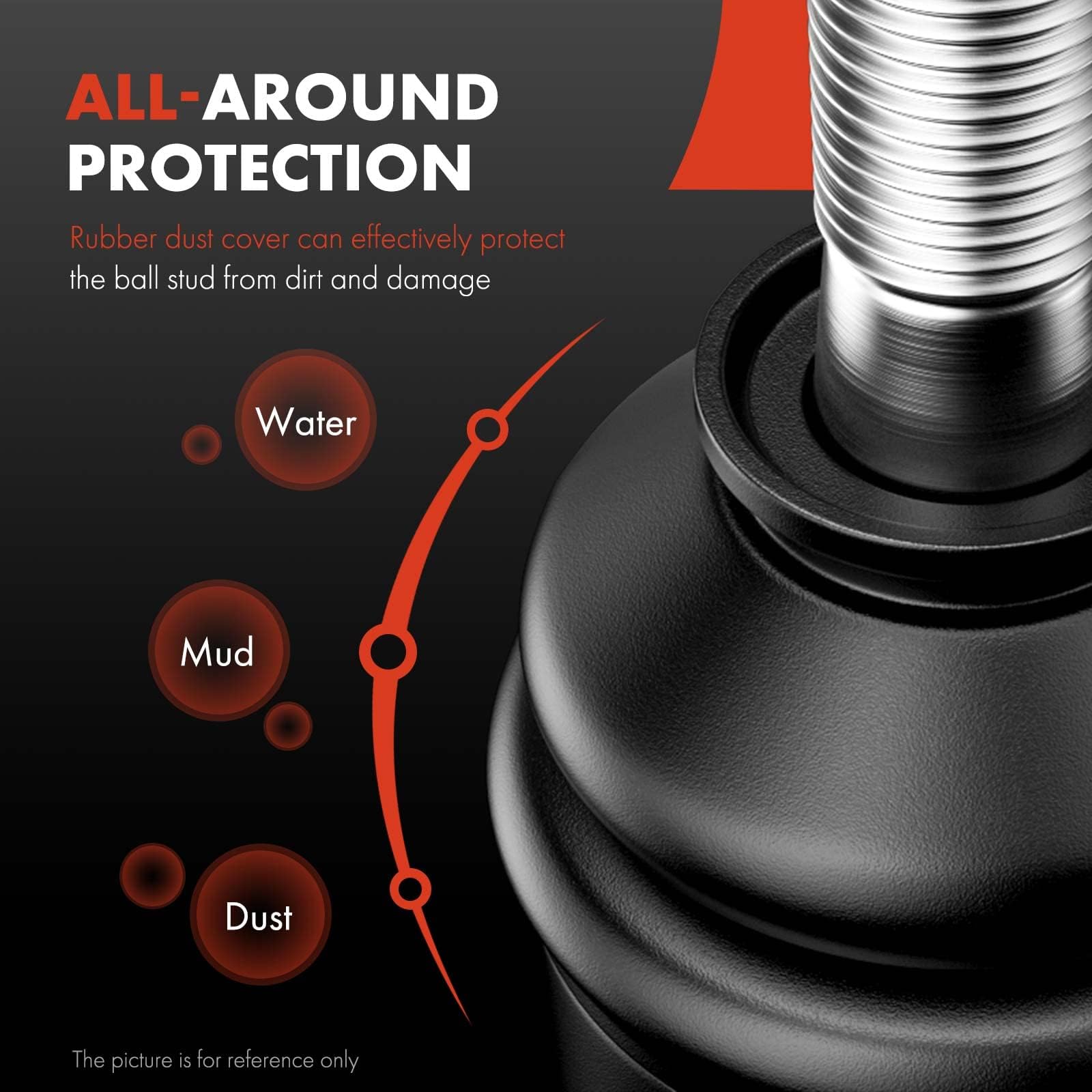 A-Premium 2 x Front Lower Ball Joint, Compatible with Chevy GMC Cadillac - 1999-2016 - Silverado 1500, Sierra 1500, Tahoe, Yukon XL, Suburban, Express, Escalade ESV EXT, Savana, Avalanche