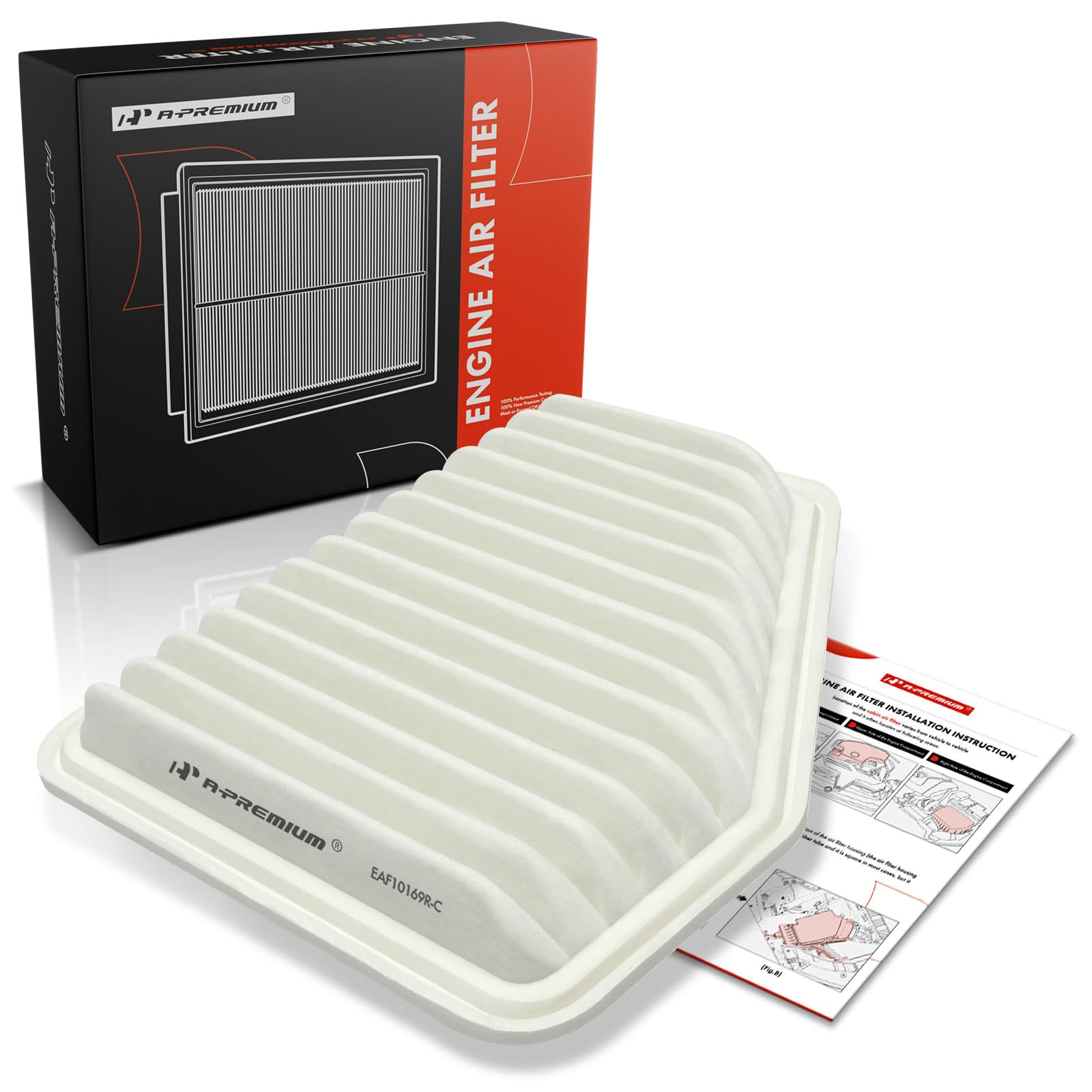 A-Premium Engine Air Filter Compatible with Toyota, Lexus, Scion & Pontiac - Camry(2007-2011), RAV4(2006-2012), Matrix(2009-2013