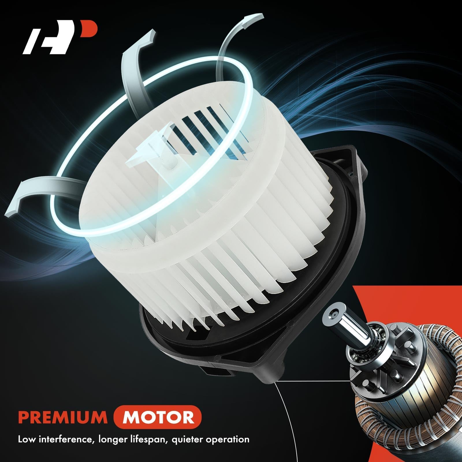 A-Premium HVAC A/C Heater Blower Motor with Fan Cage Replacement for Toyota Vehicles - Tacoma 2005-2015 - Replace# 87103-04043,