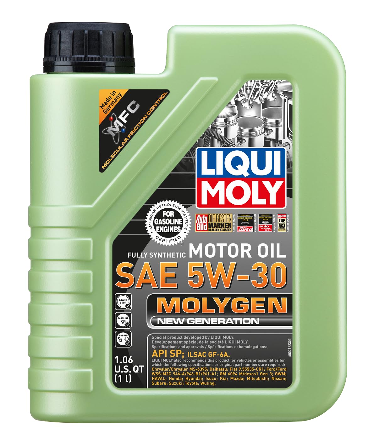 Liqui Moly 20226 Molygen New Generation 5W-30 Synthetic Motor Oil - 1 Liter