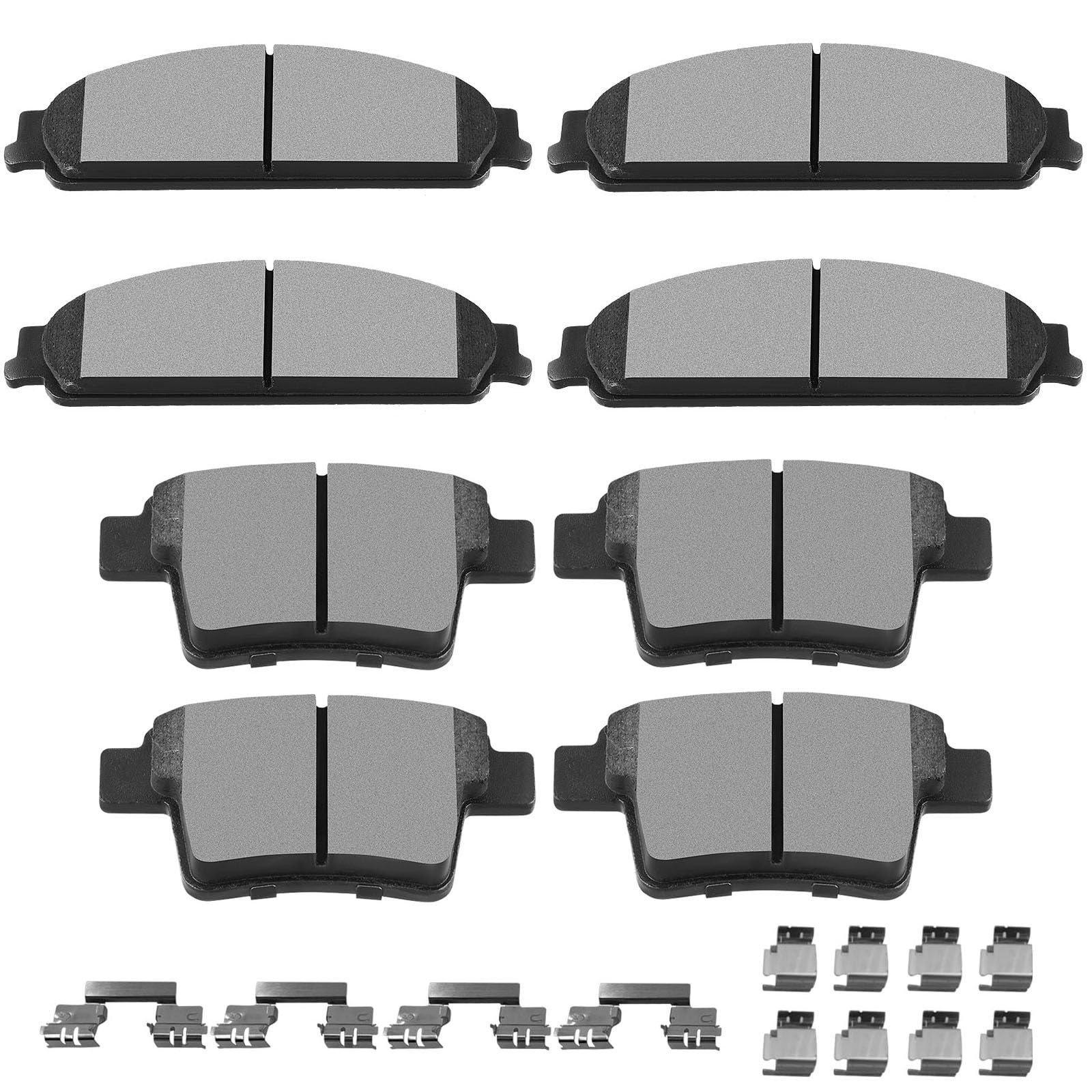 Scitoo D1070 D1071 Front Rear Brake Pads Sets Fit For Buick Allure 2008-2009,For Buick Lacrosse 2008-2009,For Chevrolet Impala 2