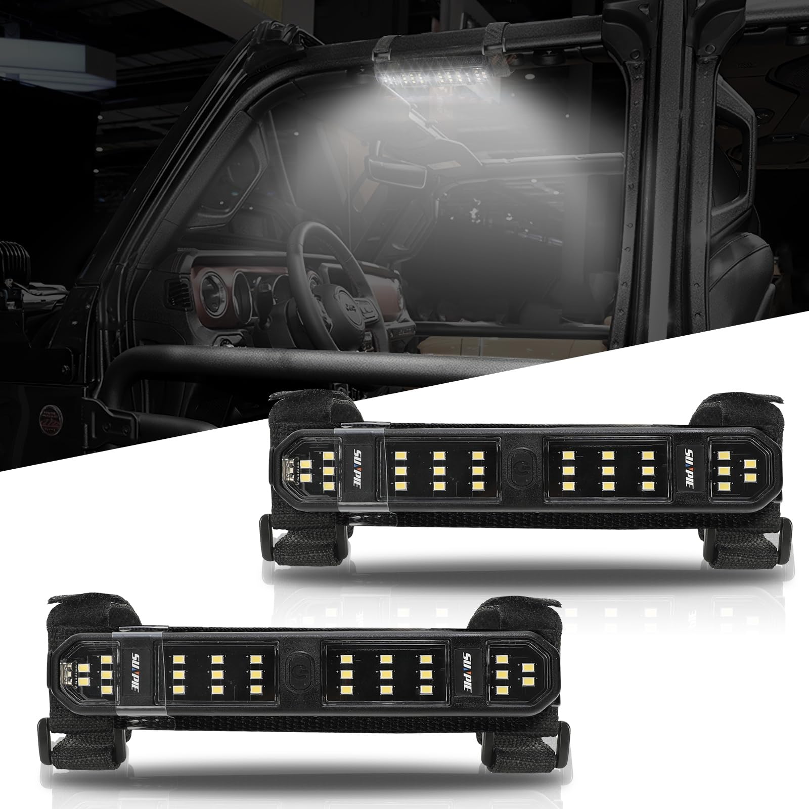 Sunpie Utv Interior Light W/Recharge & Magnet Universal Sxs Dome Light Compatible With Polaris Can Am Pioneer/Talon Kawasaki Mul
