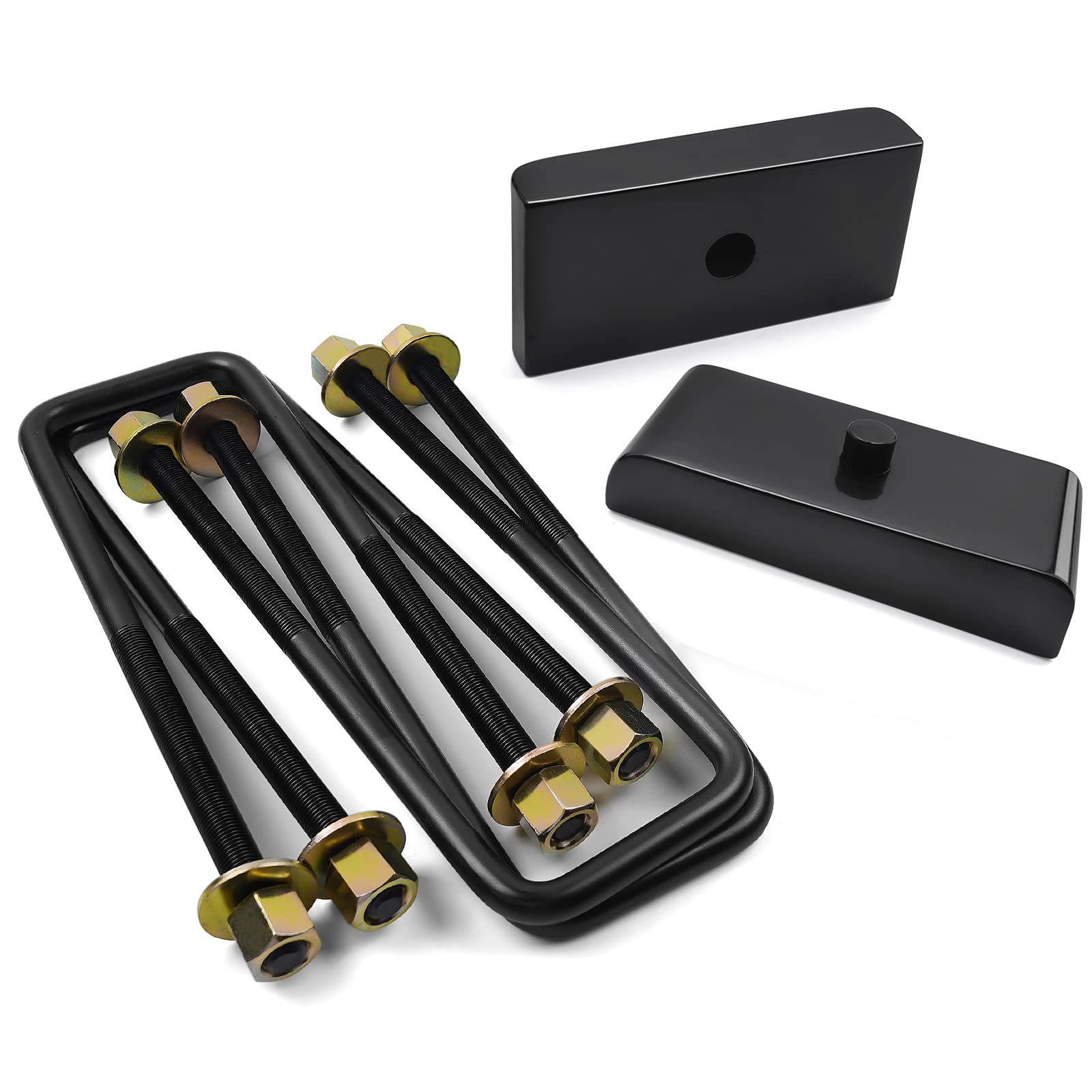 Autoptim Rear Leveling Lift Block Kit - Replacement For 1999-2021 Gm Silverado Sierra 1500 2Wd/4Wd, 1 Inch Strut Spacer