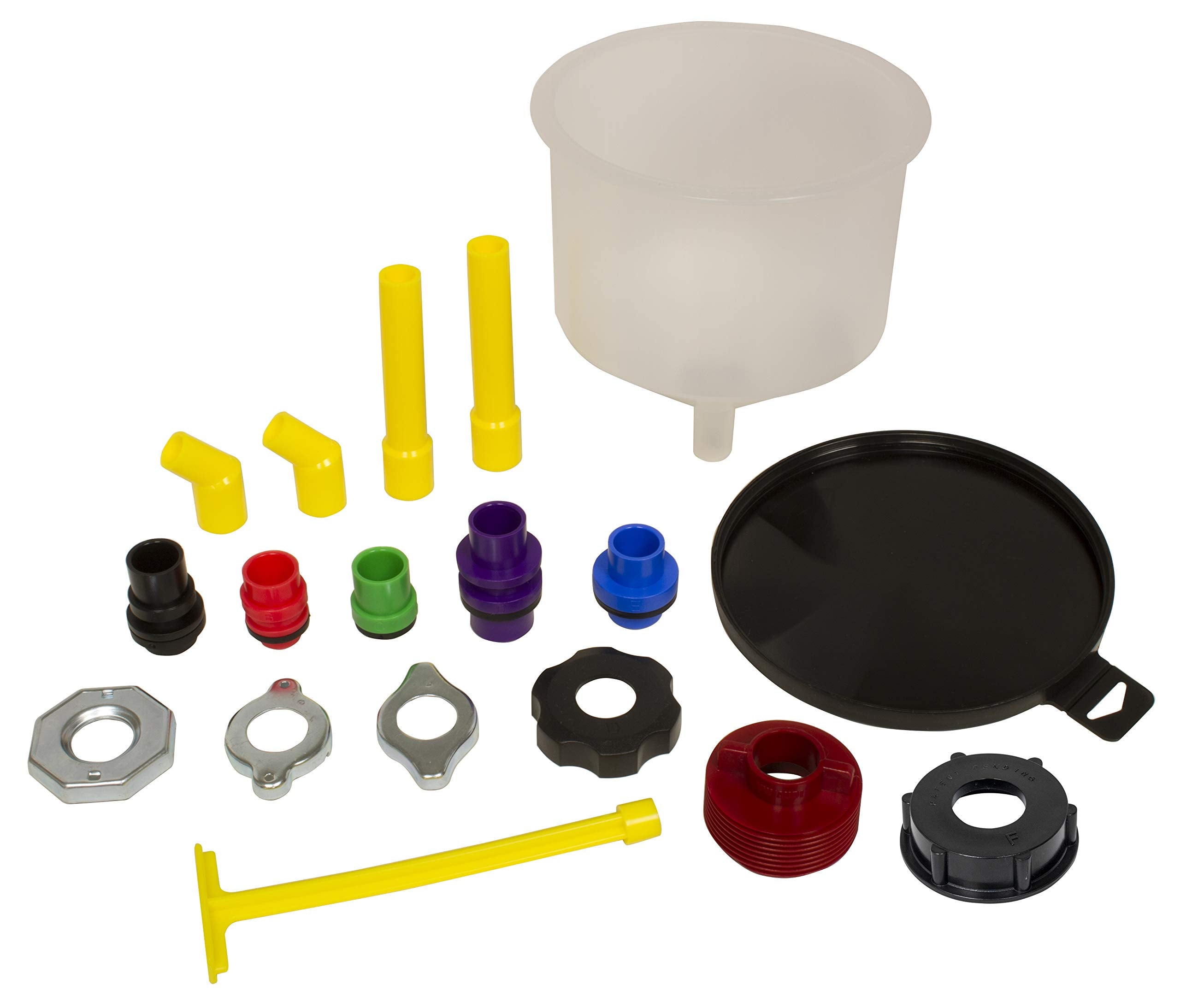 Lisle 24780 Spill Free Funnel With Standard/Gm/Vw/Ford Adapters, Factory