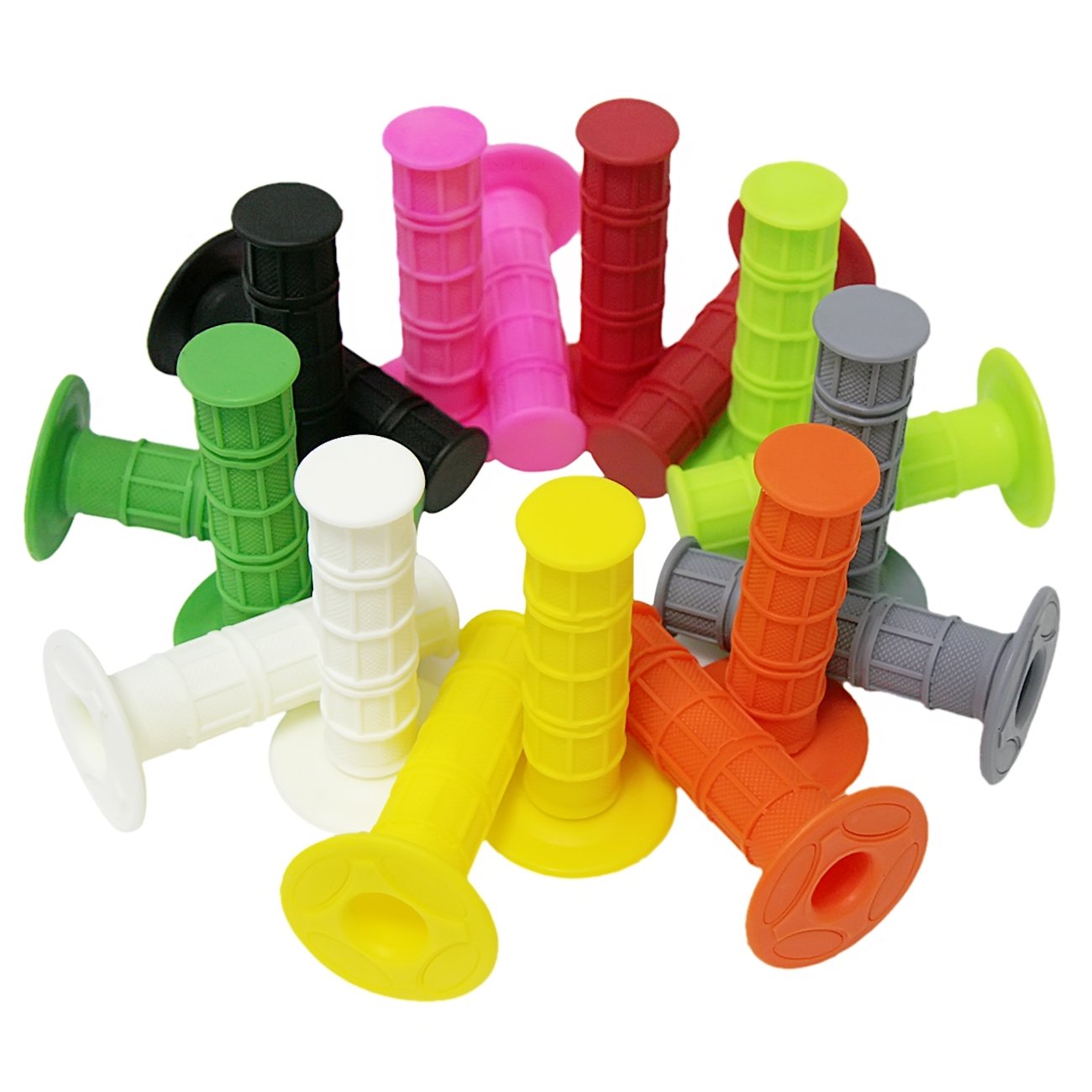 7/8' Practical Motorcycle Hand Grips Dirt Bike Motocross Gel Handlebar 2Pc- Black