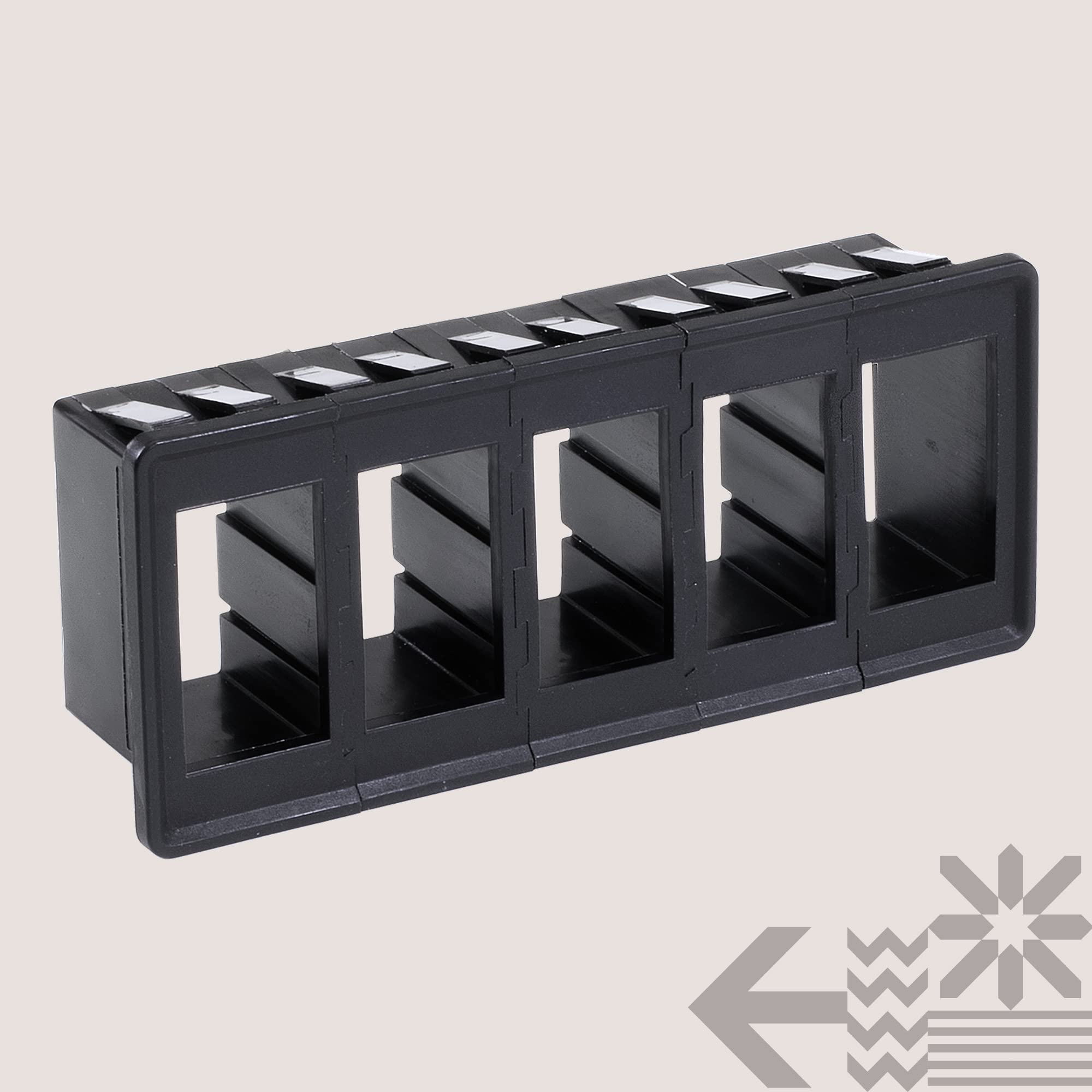 True Mods 4-Slot Rocker Switch Panel Housing Kit [Industry Standard Fit] [Heavy Duty] [Expandable Design] [Professional Look] Au