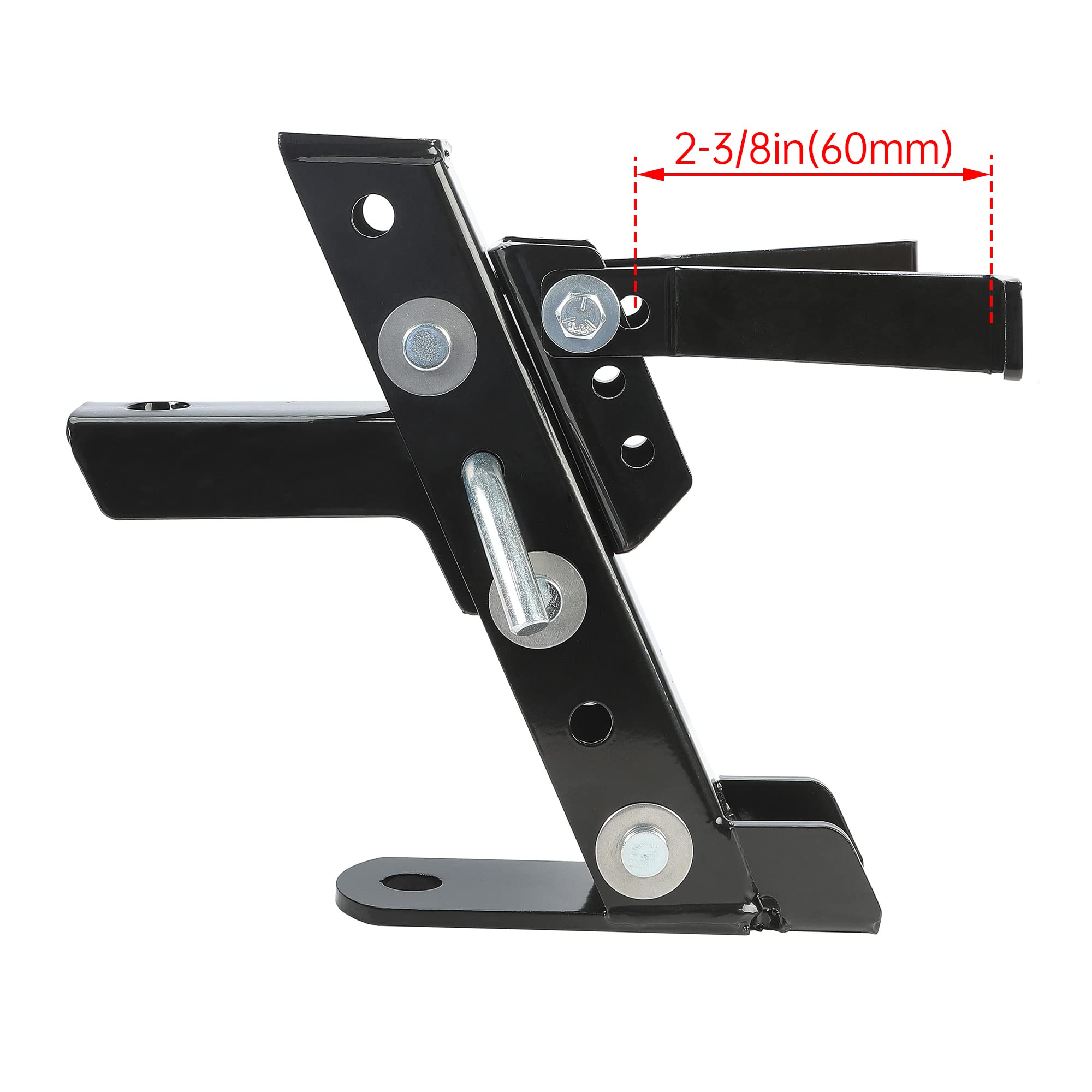 Ecotric Heavy Duty Adjustable Lawn Mower Trailer Towing Hitch, Garden Tractor Hitch Steel Compatible With John Deere Cub Cadet C