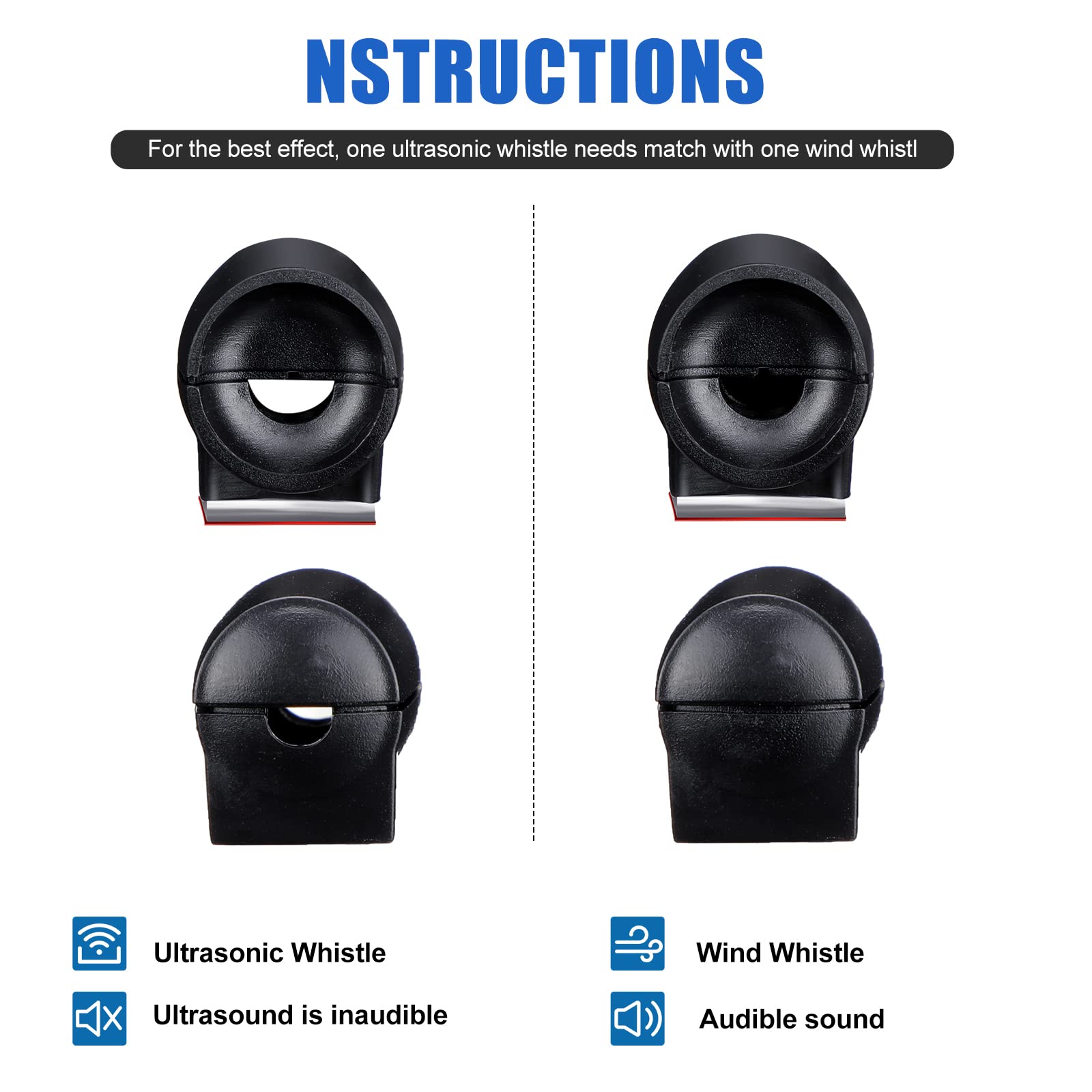 Frienda 10 Pieces Deer Whistle Save A Deer Whistles Avoids Collisions, Deer Whistles For Car Deer Warning Devices Animal Alert For Cars And Motorcycles (Black, Retro Style)