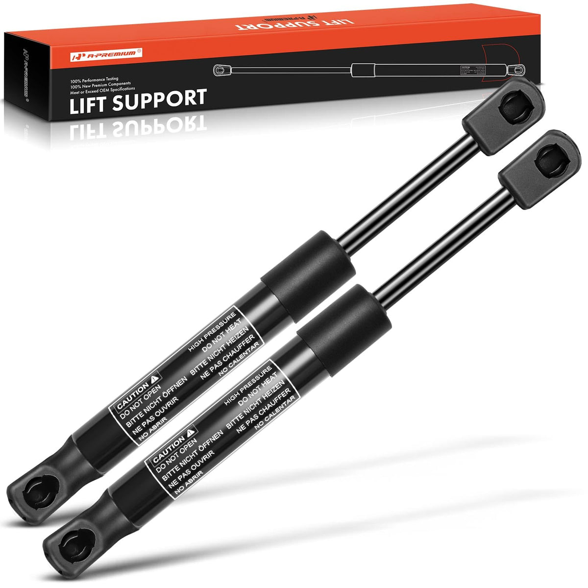 A-Premium Tailgate Rear Trunk Lift Supports Struts Compatible With Select Volkswagen Models - Beetle 2003 2004 2005 2006 2007 2008 2-Door Convertible 2-Pc Set