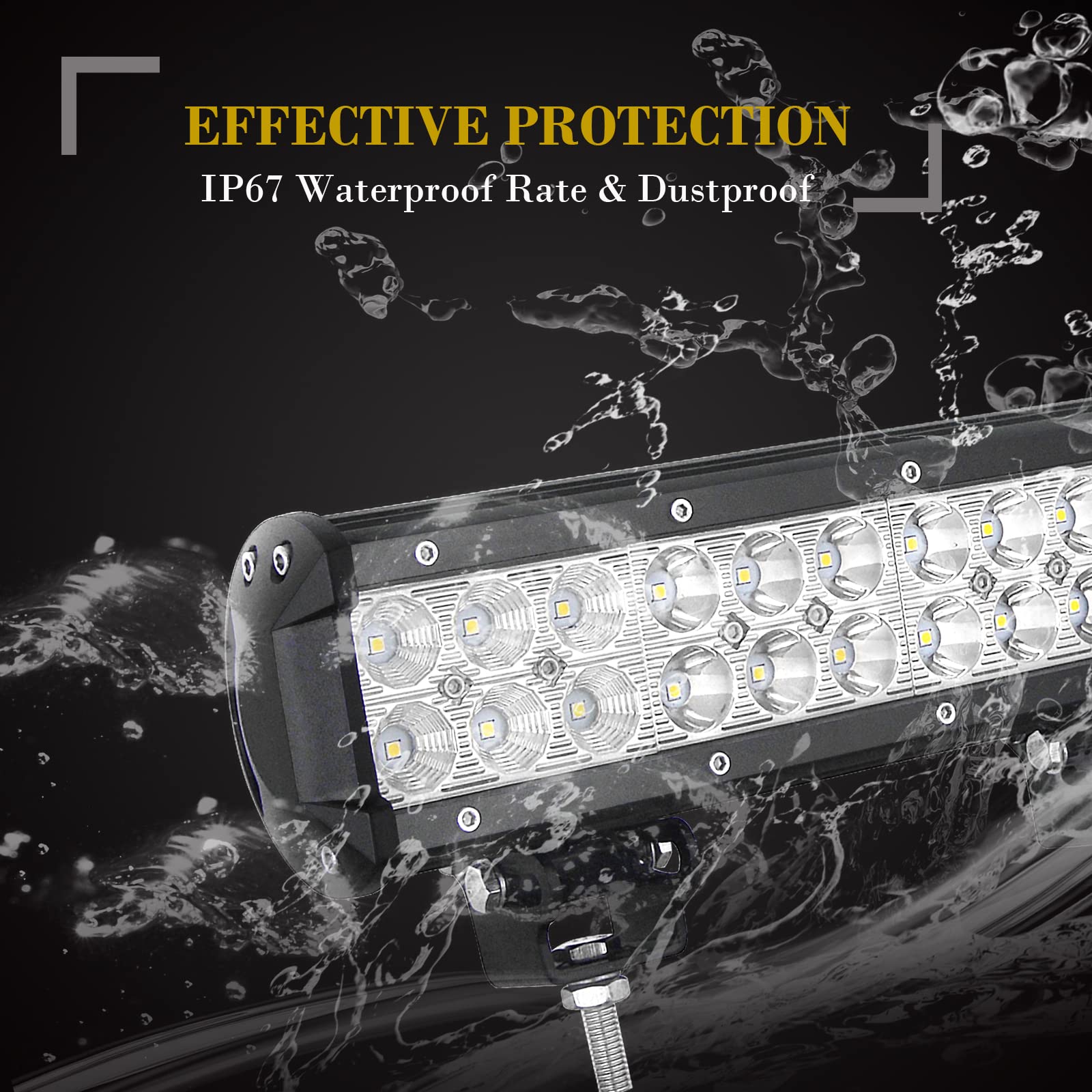 Skyworld Led Light Bar, 20 Inch 126W Spot Flood Combo Beam Work Driving Lamp With License Plate Mounting Bracket For Truck Car Atv Suv 4X4 Boat