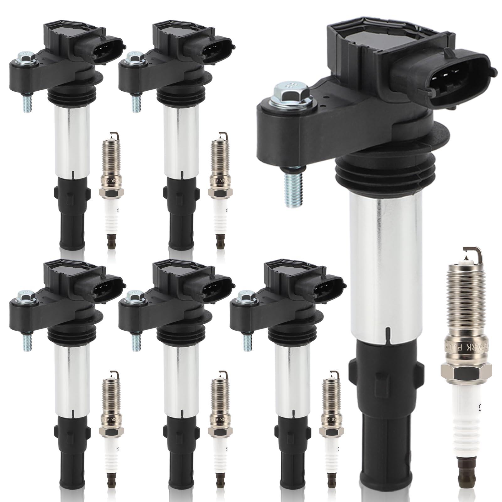 Uf375 Ignition Coil & Xp5263 Double Iridium Spark Plug For V6 Buick Allure,Enclave,Lacrosse,Rendezvous/Cadillac Cts Srx Sts/Gmc 