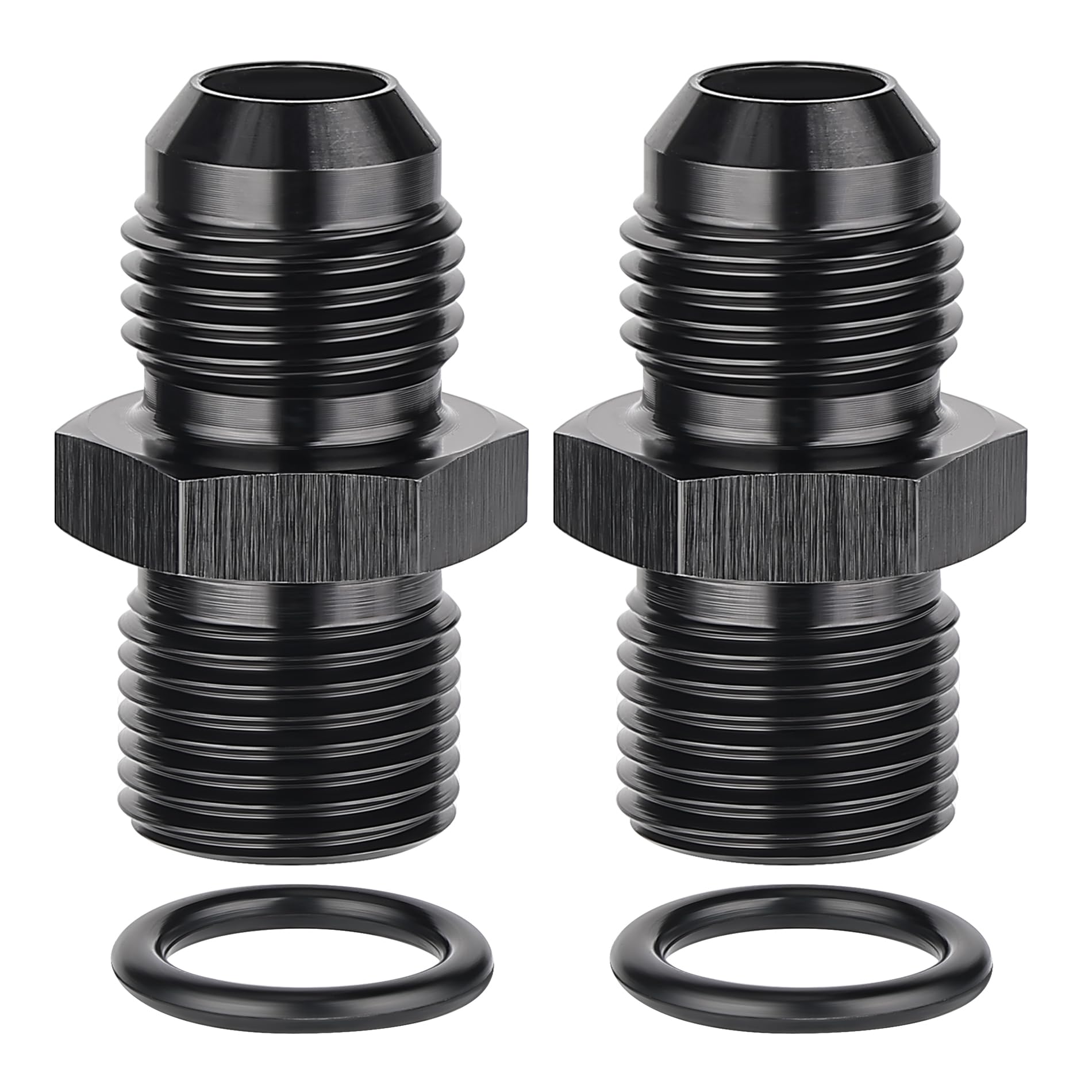 Evil Energy 6An Male Flare To M14 X 1.25Mm Male Metric Fitting Adapter Aluminium Alloy 2Pcs