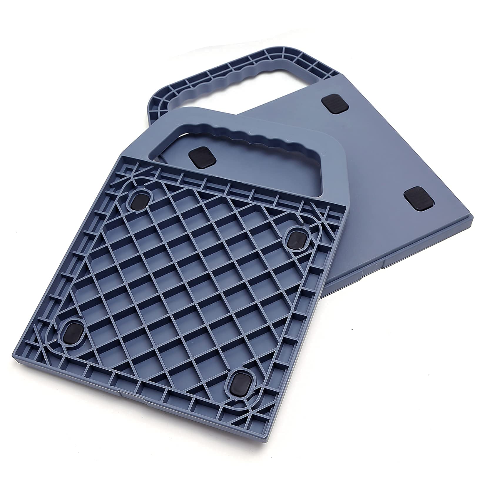 Large Rv Jack Pads With Built-In Handle Prevent Jacks From Sinking 11.8 Inch X 11.8 Inch Camper Jack Pads Grey (Pack Of Two)