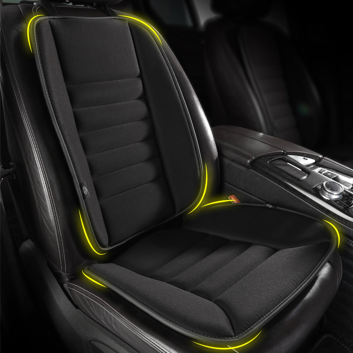 Kingphenix Car Seat Cushion With Lumbar Support Pillow: Enhanced Comfort Memory Foam Design For Pain Relief, Ideal For Drivers A