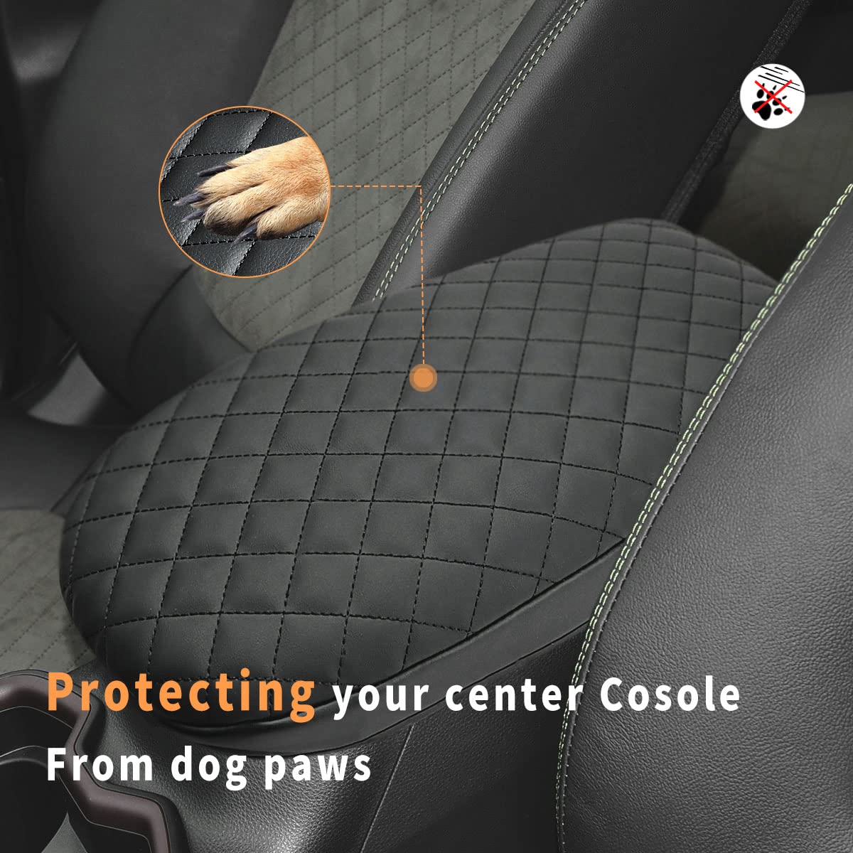 Intget Center Console Armrest Cover For Toyota Rav4 Accessories 2025 2024 2023 2022 2021 2020 2019 Leather Middle Console Lid Pa