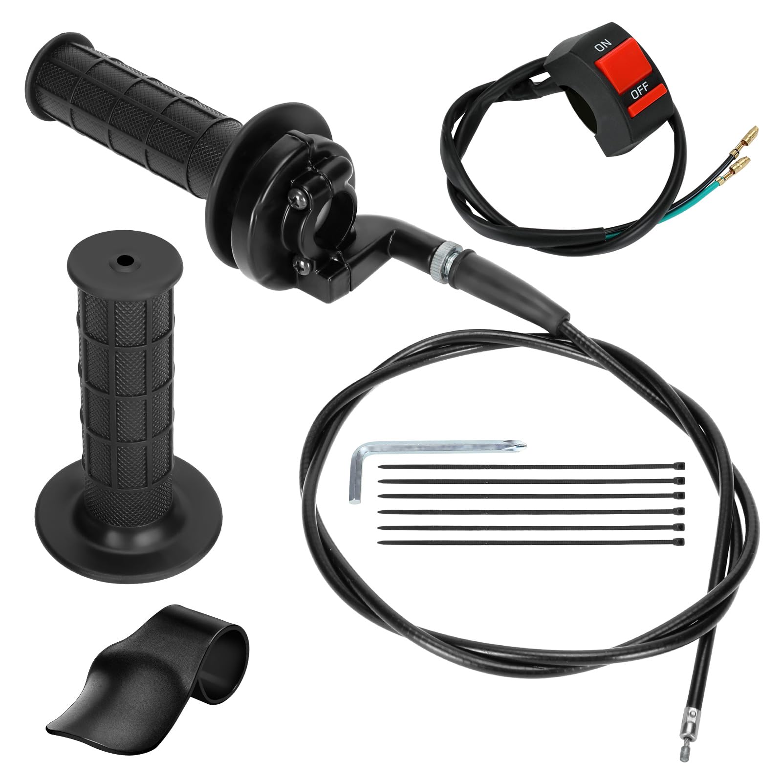 Hiaors 7/8 '' Mini Bike Throttle Cable Assembly Kit Compatible With Coleman Ct200U Ct200U-Ex Bt200X Baja Warrior Mb200 Doodlebug