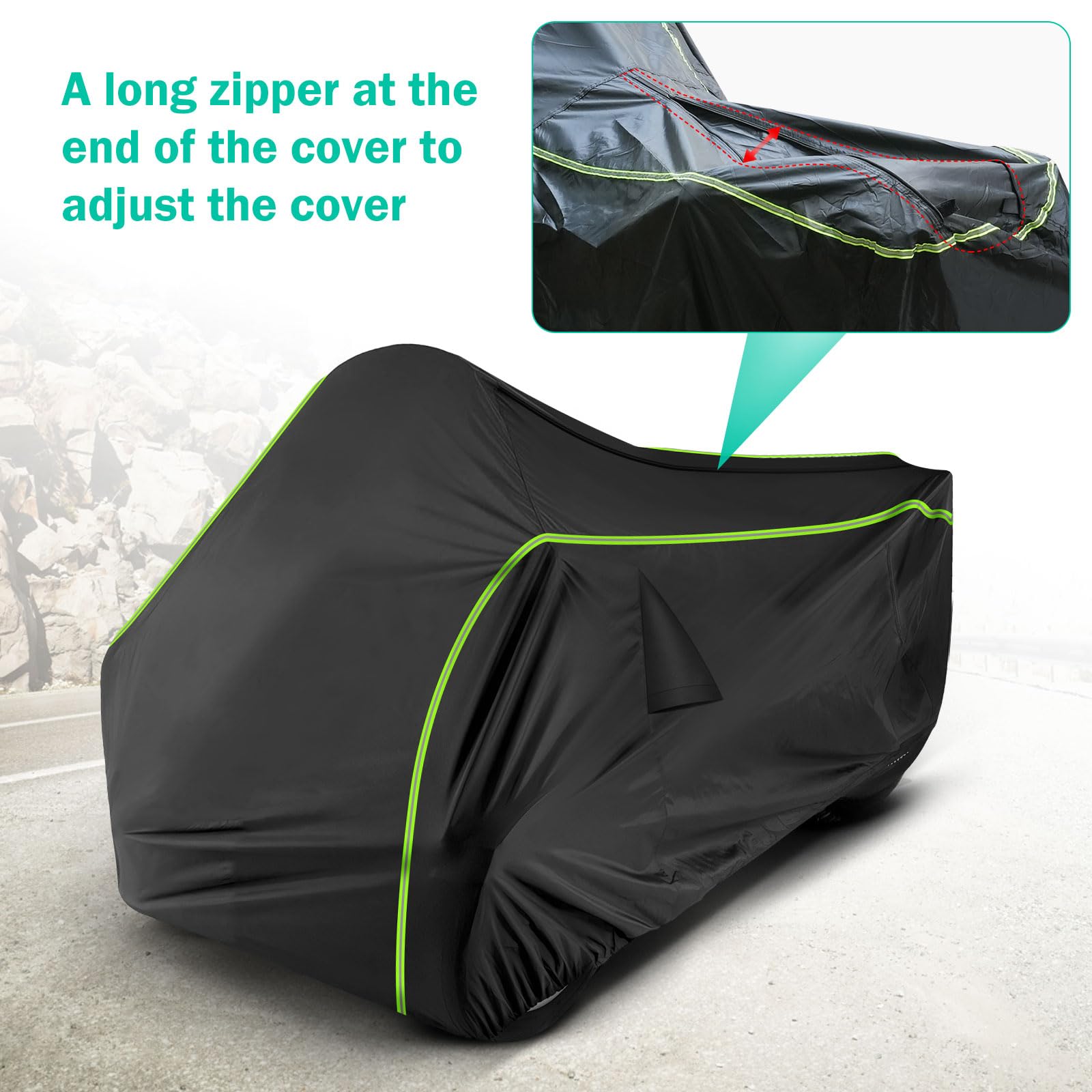 BIGACOVER Waterproof Full Cover for Can-Am Spyder RT (2020-2023) - Heavy Duty, Sun & Heat Protection, Black, All Weather Shield