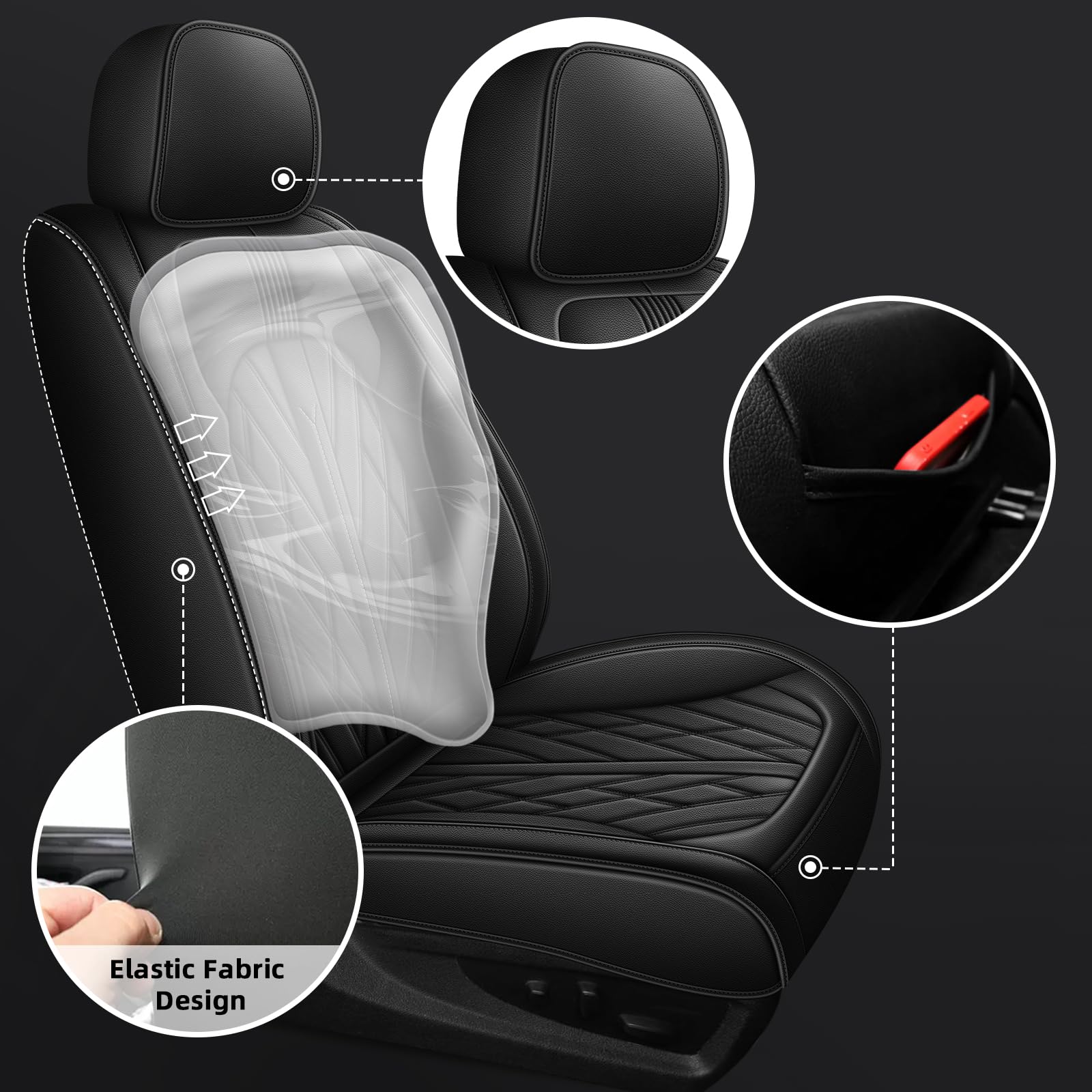 Ttx Lighting Seat Covers Fit For 2019-2023 2024 Chevrolet Chevy Silverado Gmc Sierra 1500 2500Hd 3500Hd Trail Boss Z71 Crew Doub