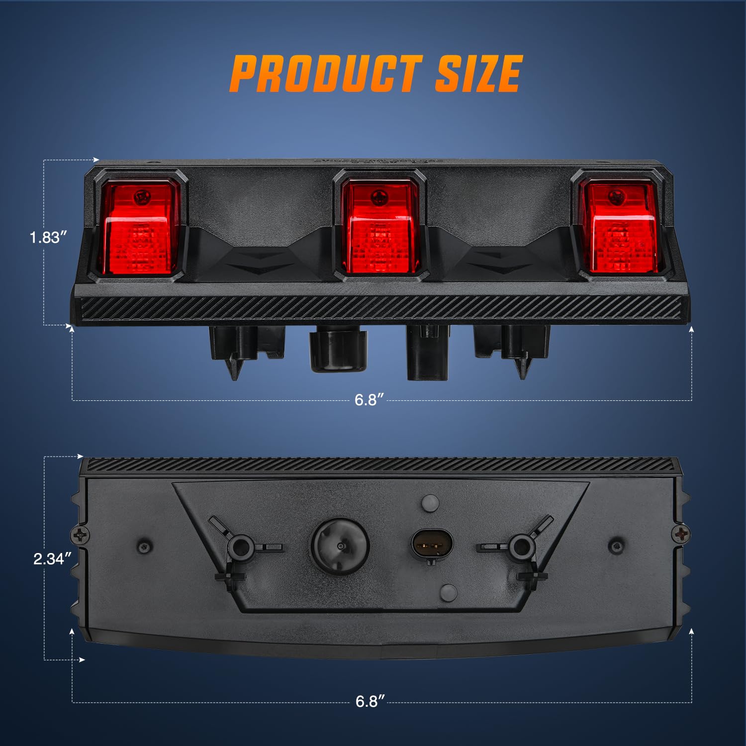 Nilight Third Brake Light Tail High Mount Stop Upgrade 3Rd Stop Lights Replacement For Jeep Wrangler Jl Jlu 2018-2023