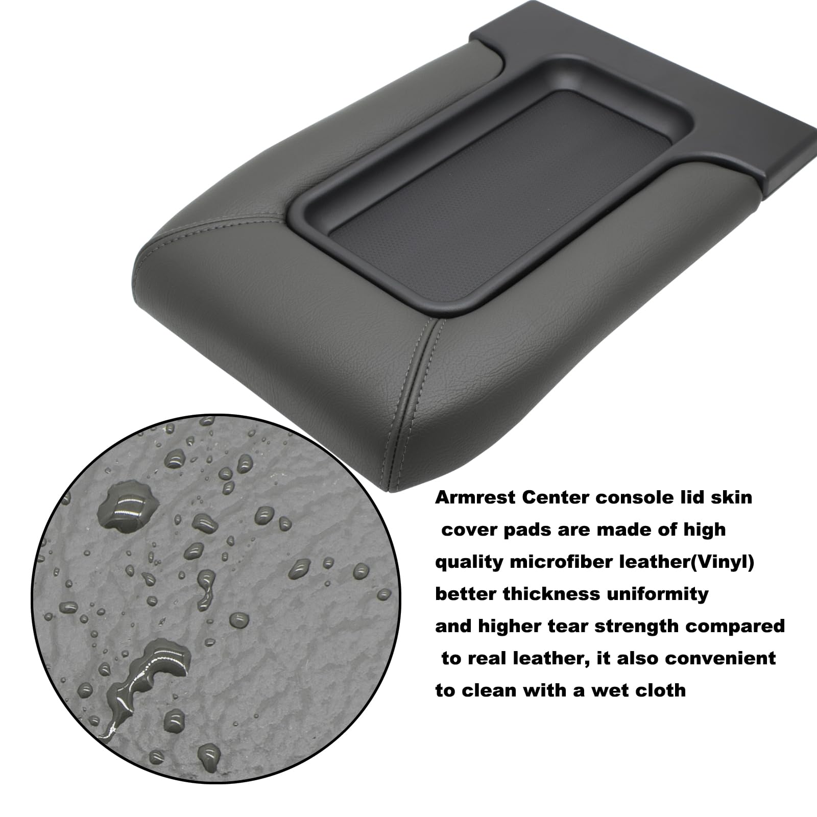 NHILES Center Console Lid Replacement Kit for 1999 2000 2001 2002 2003 2004 2005 2006 2007 Silverado/Avalanche/Suburban/Sierra/Y