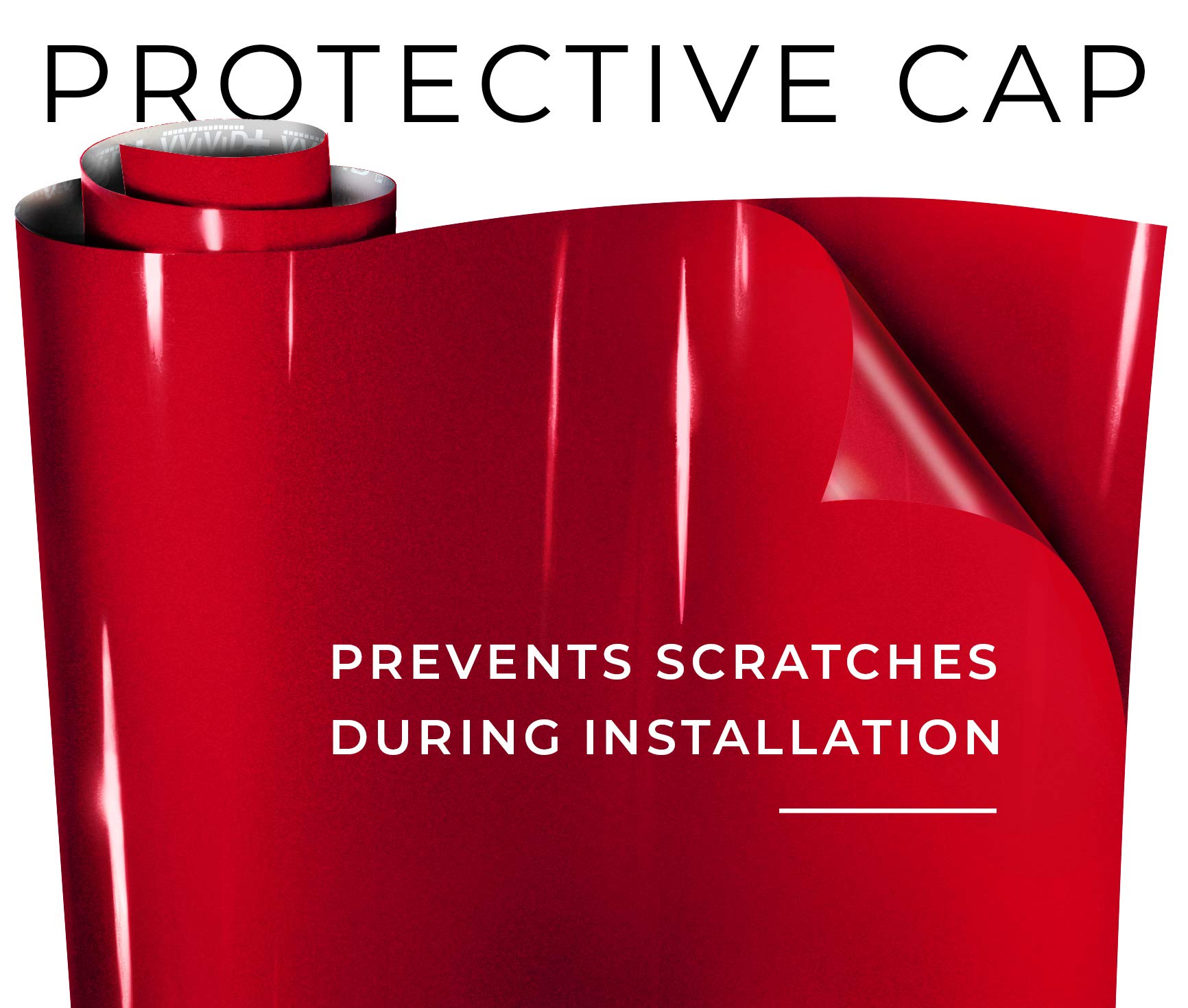 Vvivid+ Ultra Gloss Metallic Candy Red Vinyl Car Wrap Premium Paint Replacement Film Roll With Nano Air Release Technology (50Ft