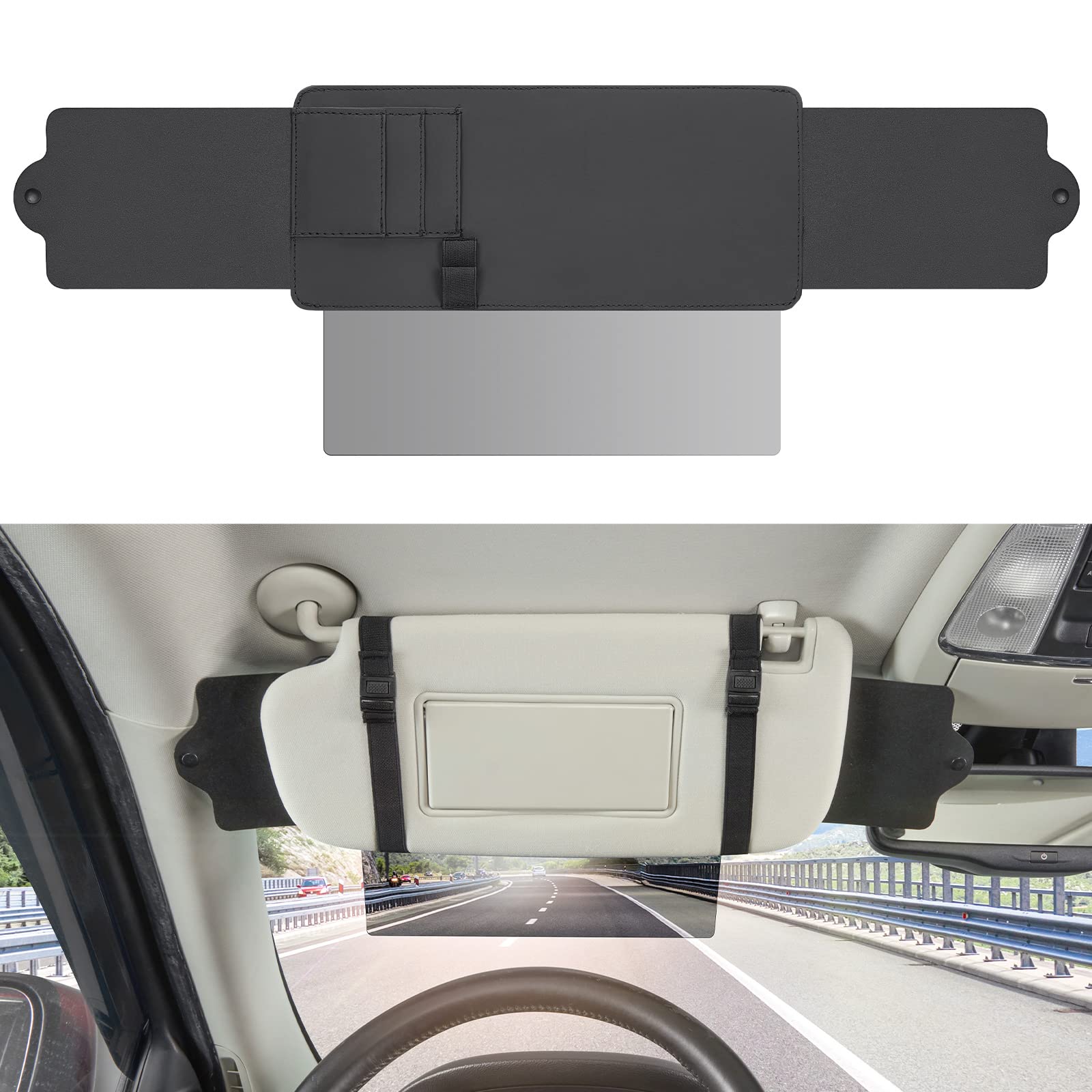 Joytutus Car Sun Visor Sunshade Extender, Adjustable Car Sun Visor Extender Protects From Anti-Glare, Uv Rays Blocker Window Sun Visor Windshield Sunshade Extender For Car