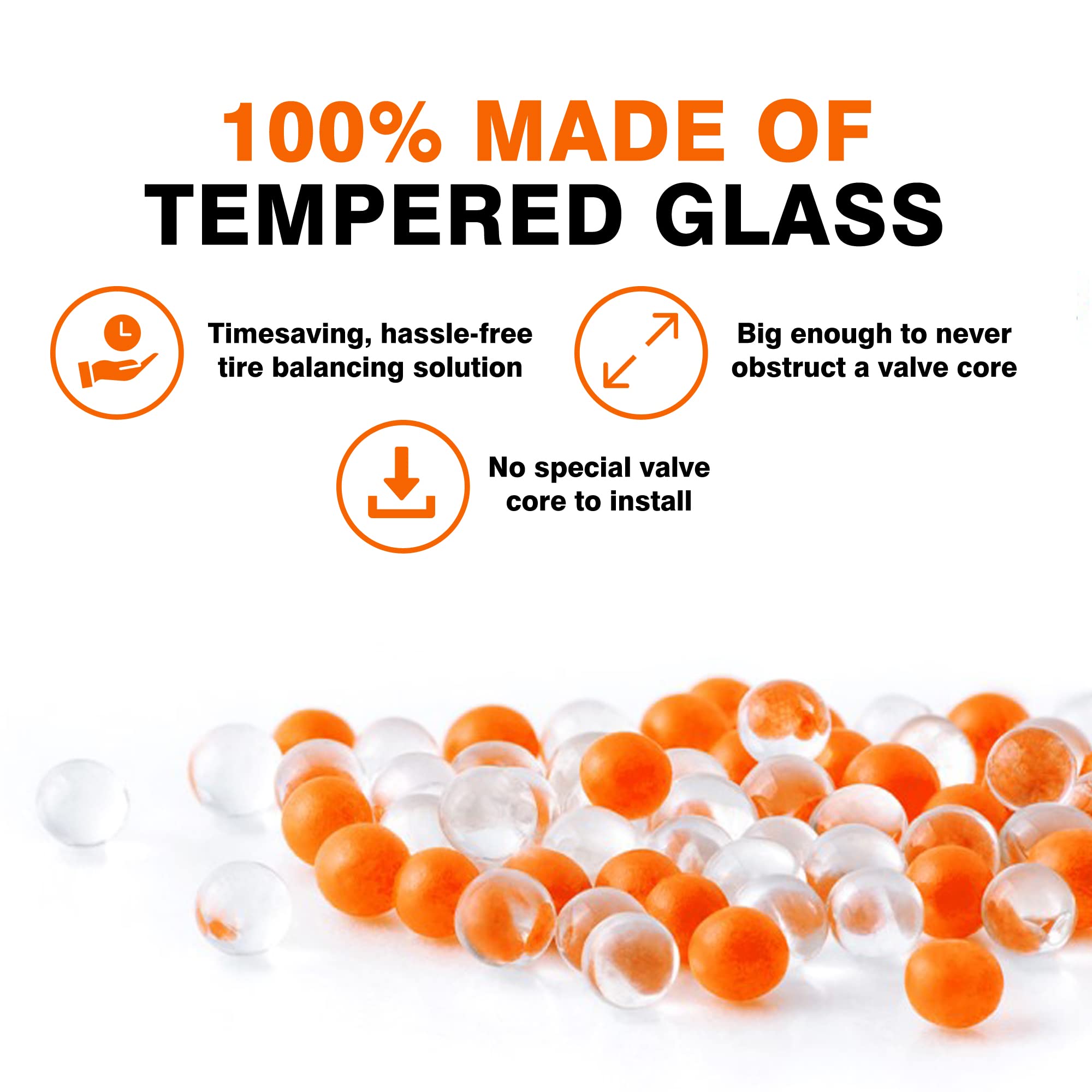 Magnum+ Tire Balancing Beads For Trucks, Trailer, Off-Road Vehicles - Tpms Compatible Tempered Glass Wheel Balance Beads - Bulk