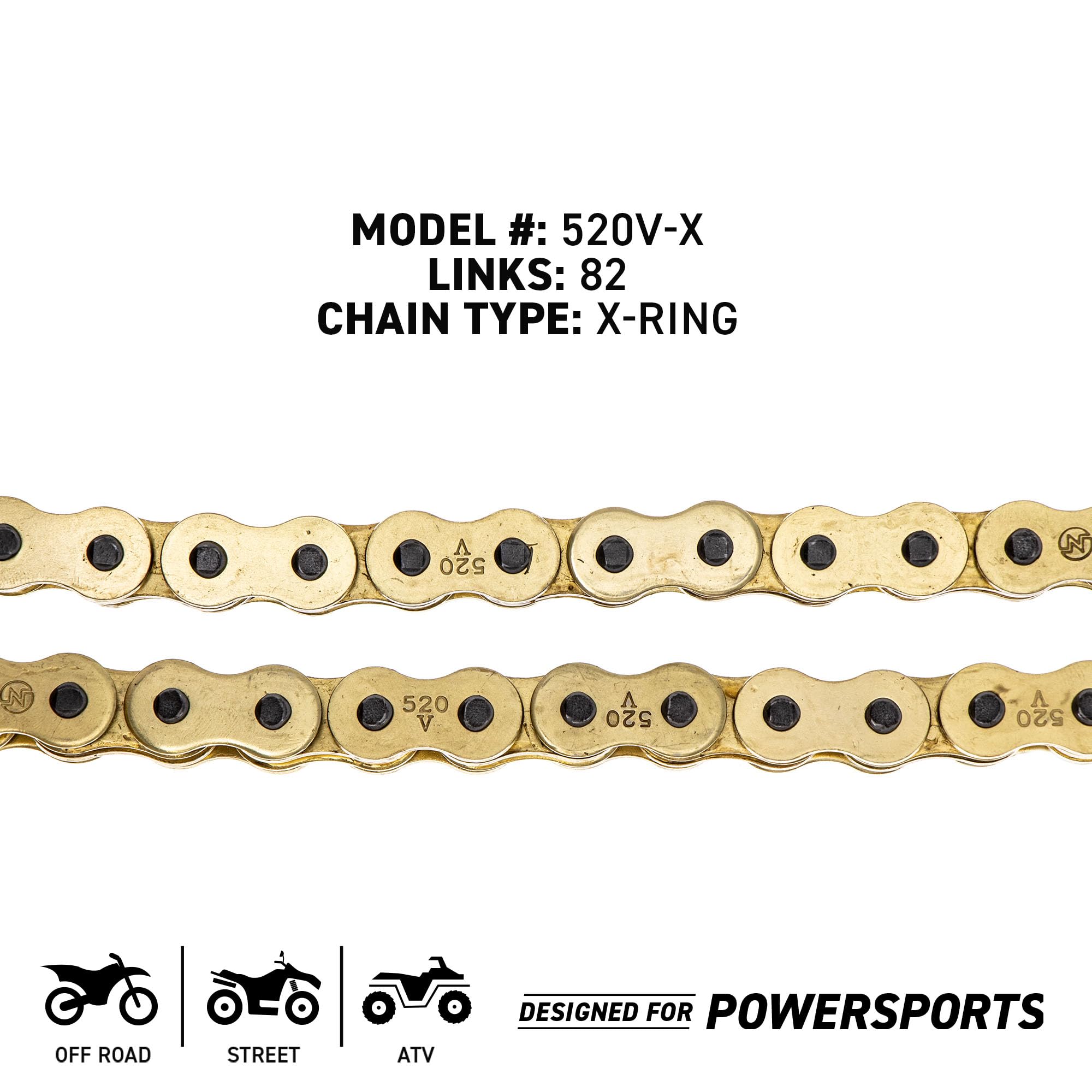 Niche Gold 520 X-Ring Chain 82 Links With Connecting Master Link