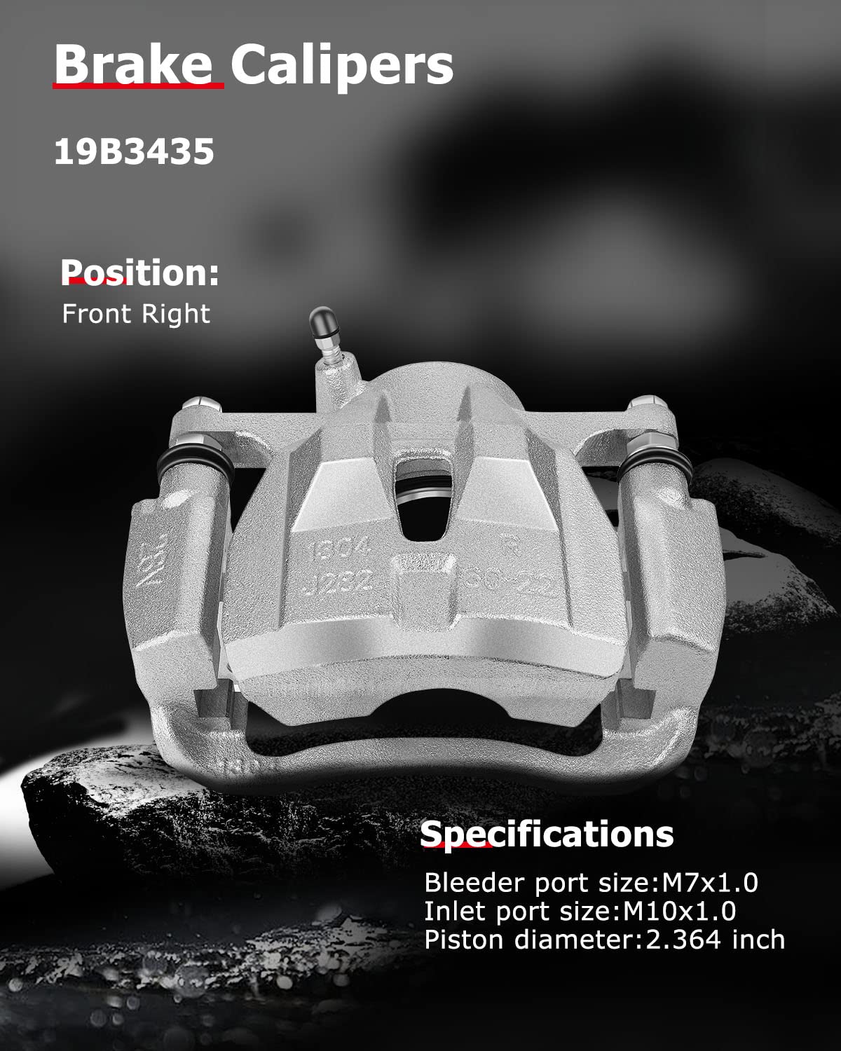 cciyu 19B3435 Front Right Brake Caliper With Bracket For Pontiac For Vibe 2009-2010,For Scion For xD 2008-2014,For Toyota For Co