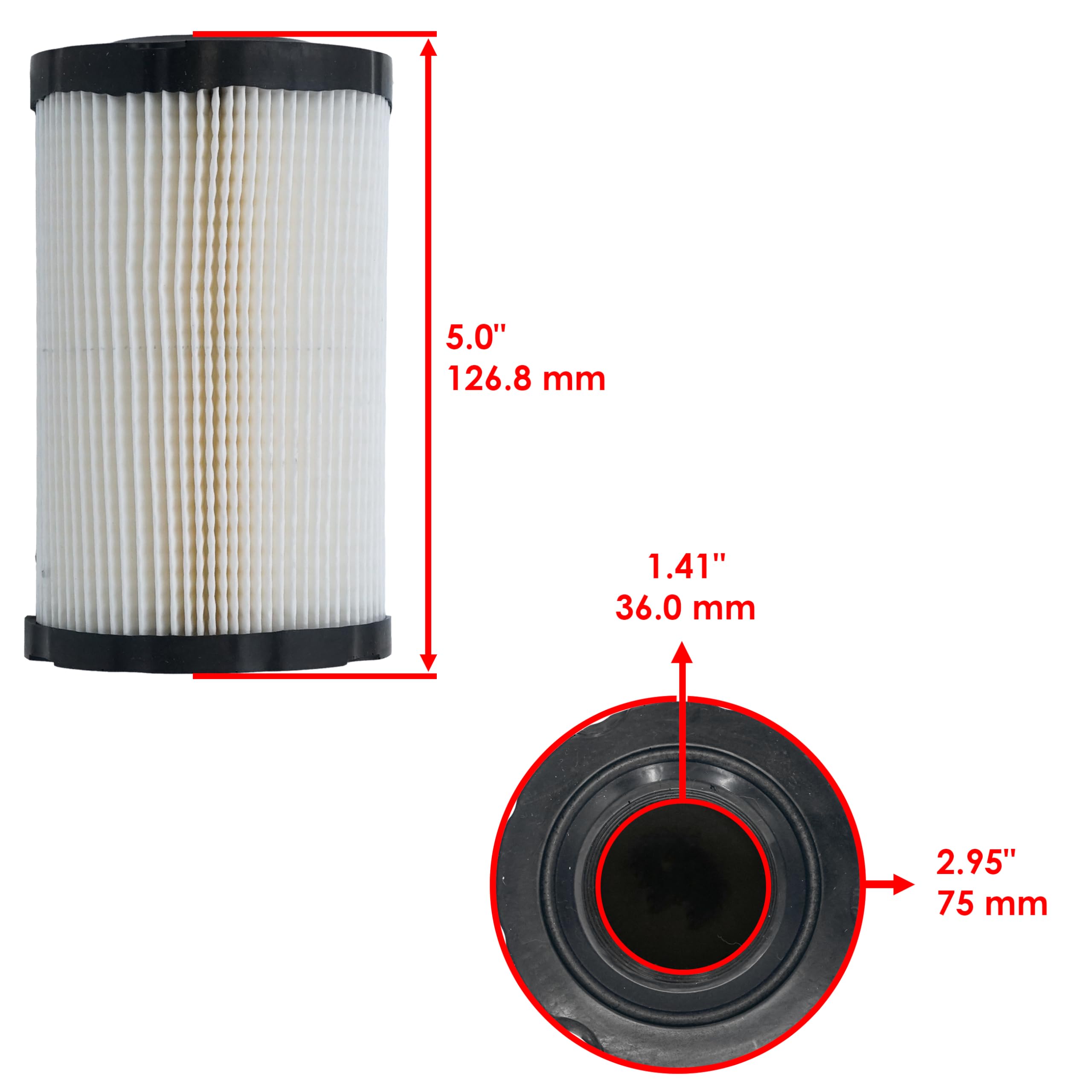 Caltric Air Filter Cleaner Compatible With John Deere D160 D170 E100 E120 E130 E140 E150