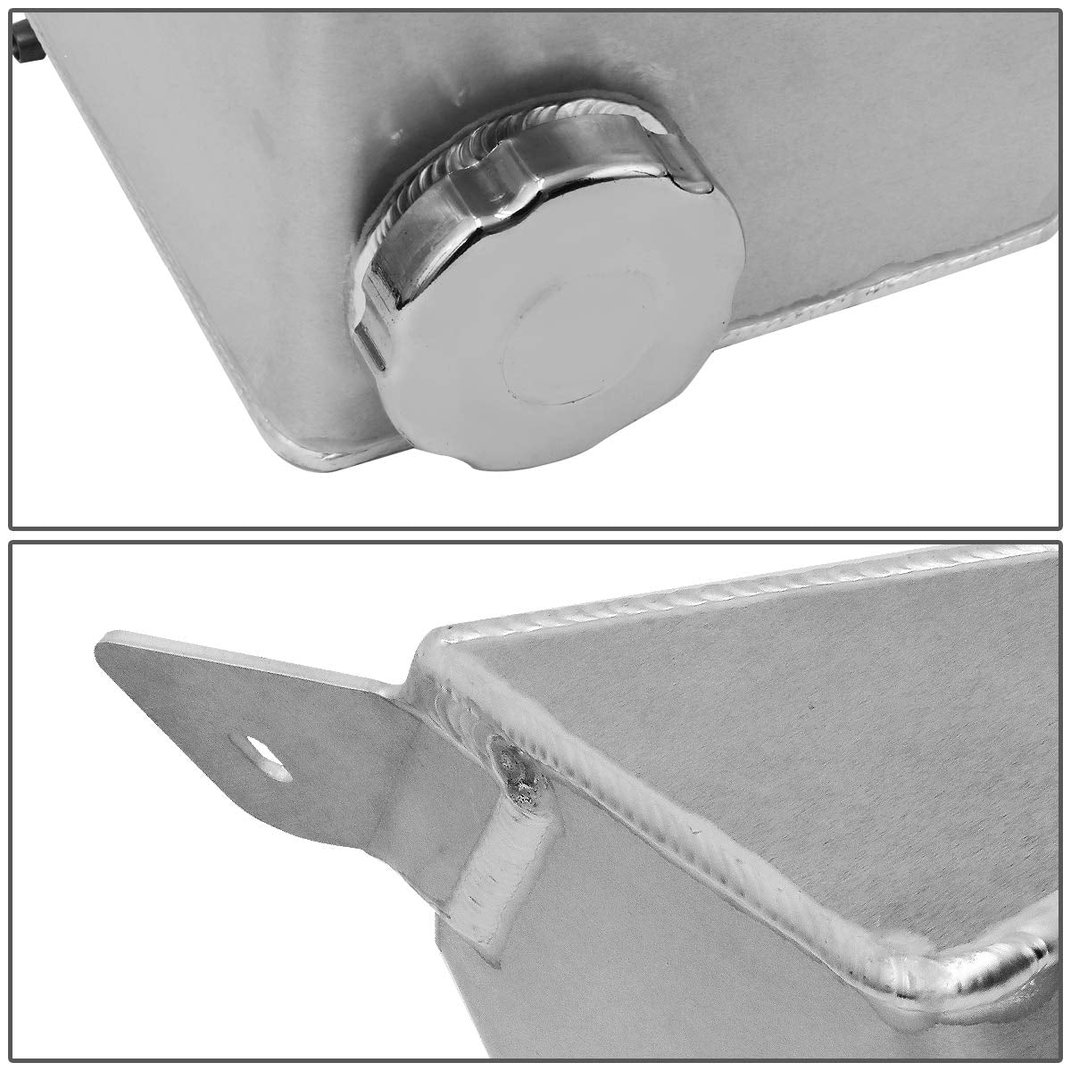 DNA MOTORING Aluminum Coolant Expansion Overflow Tank for 82-92 Camaro/Firebird - Metallic Finish