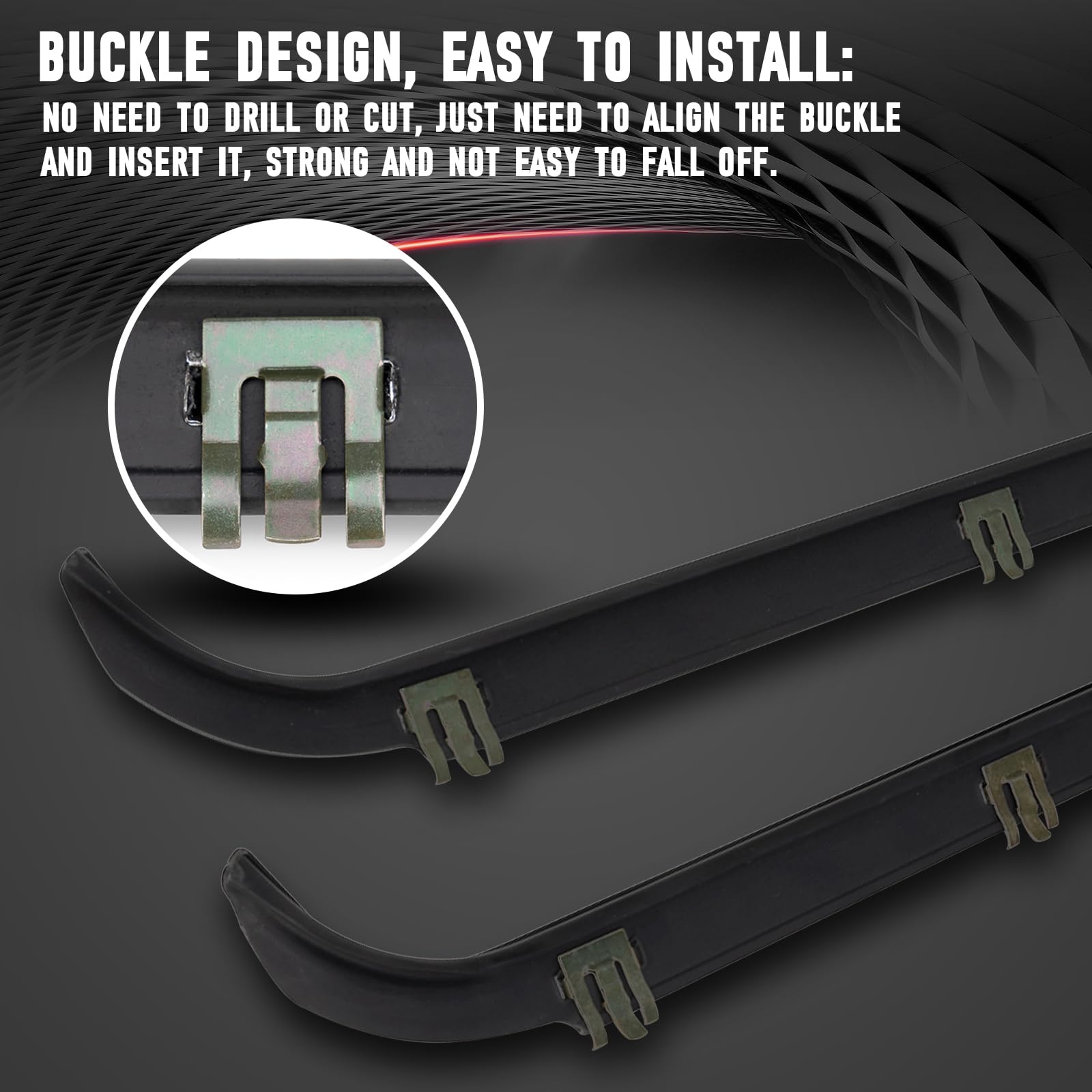 FOMIUZY Front Inner & Outer Window Molding Sweep Felt Trim Seal Weatherstrip Kit Compatible with Ford F150 F250 F350 Bronco 1987