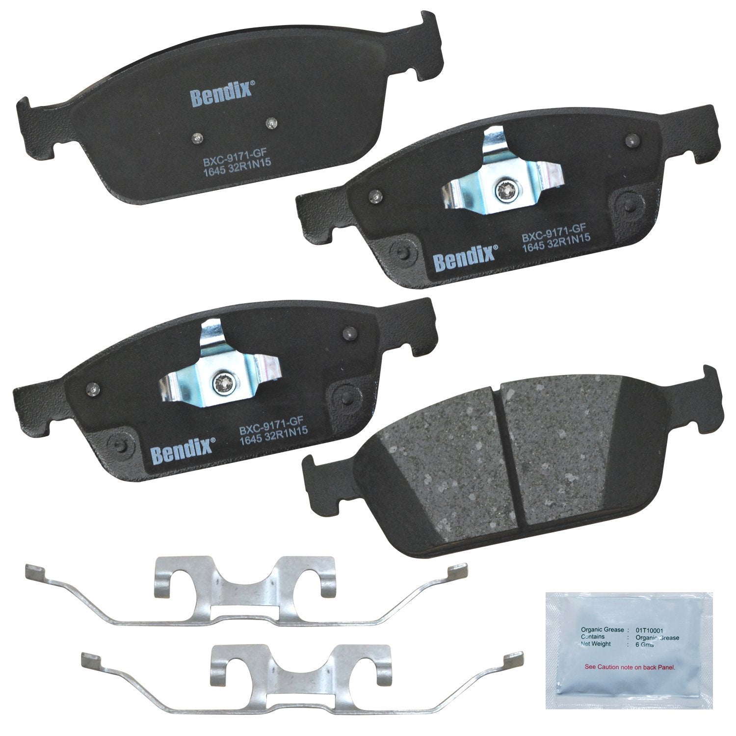 Bendix Priority1 Cfc1645 Ceramic Front Brake Pads For Ford Escape 2016-2013, Transit Connect 2023-2014
