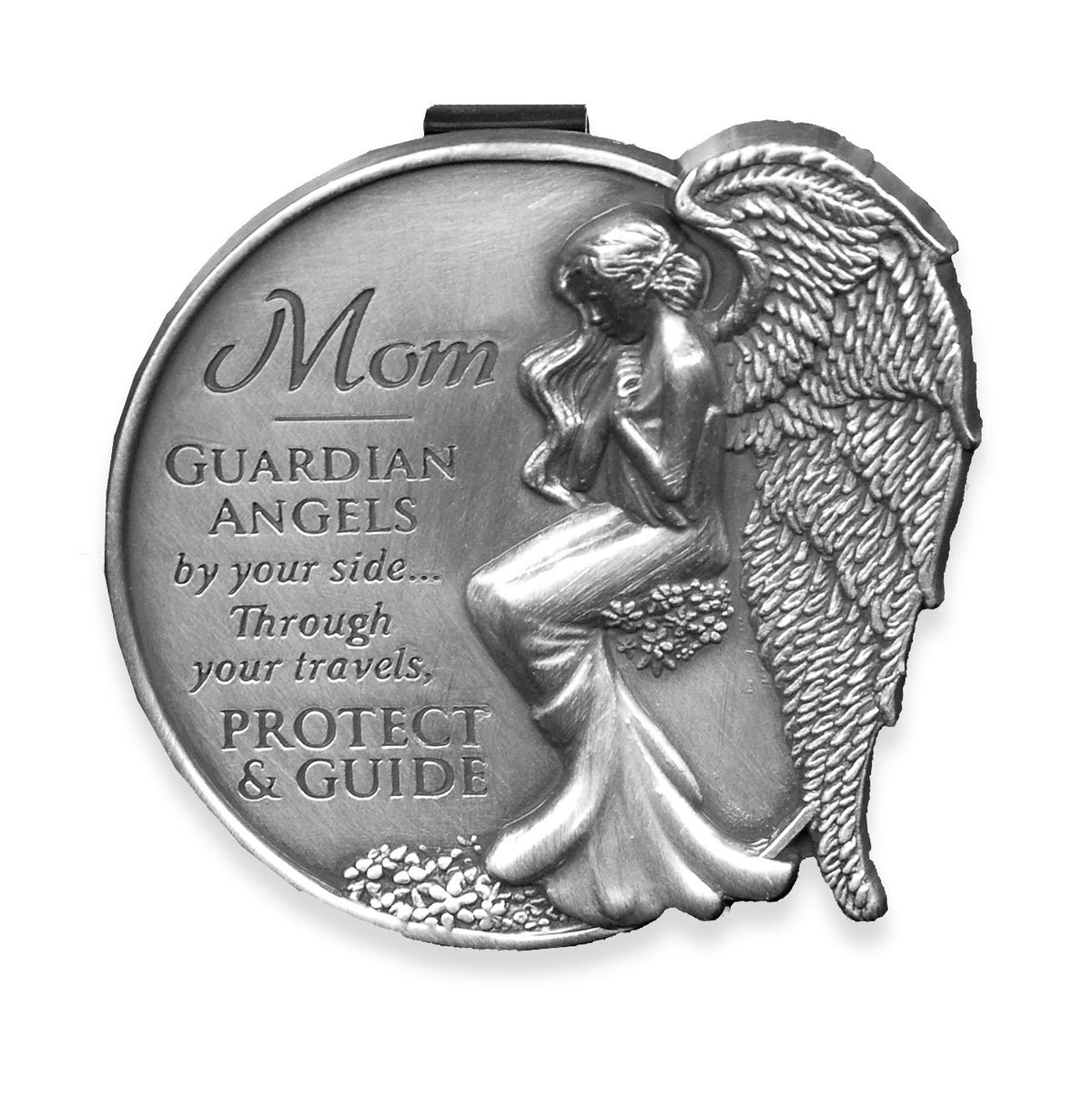 Angelstar 15729 Mom Guardian Angel Visor Clip Accent, 2-1/2-Inch, Silver