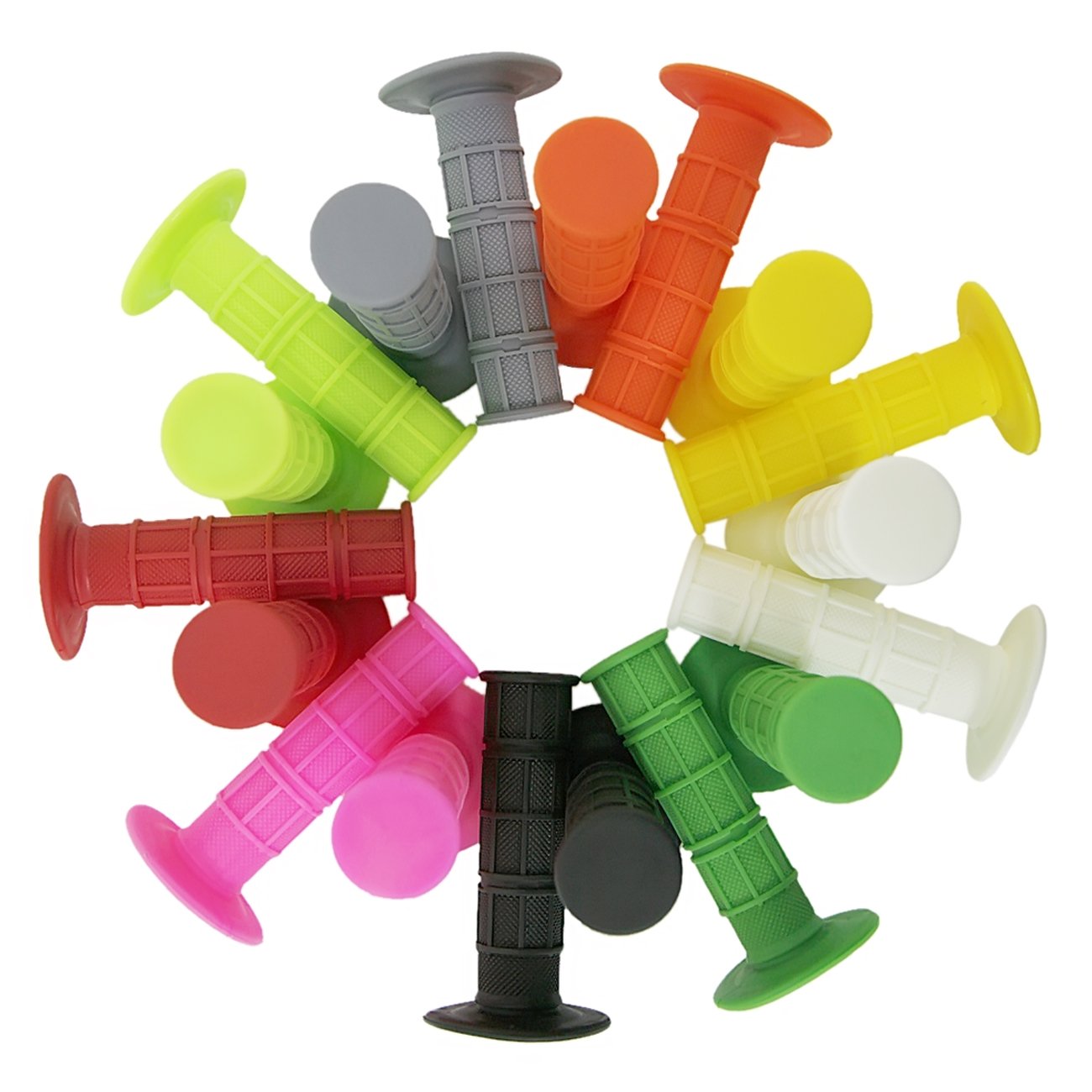 7/8'' Practical Motorcycle Hand Grips Dirt Bike Motocross Gel Handlebar 2Pc- Red