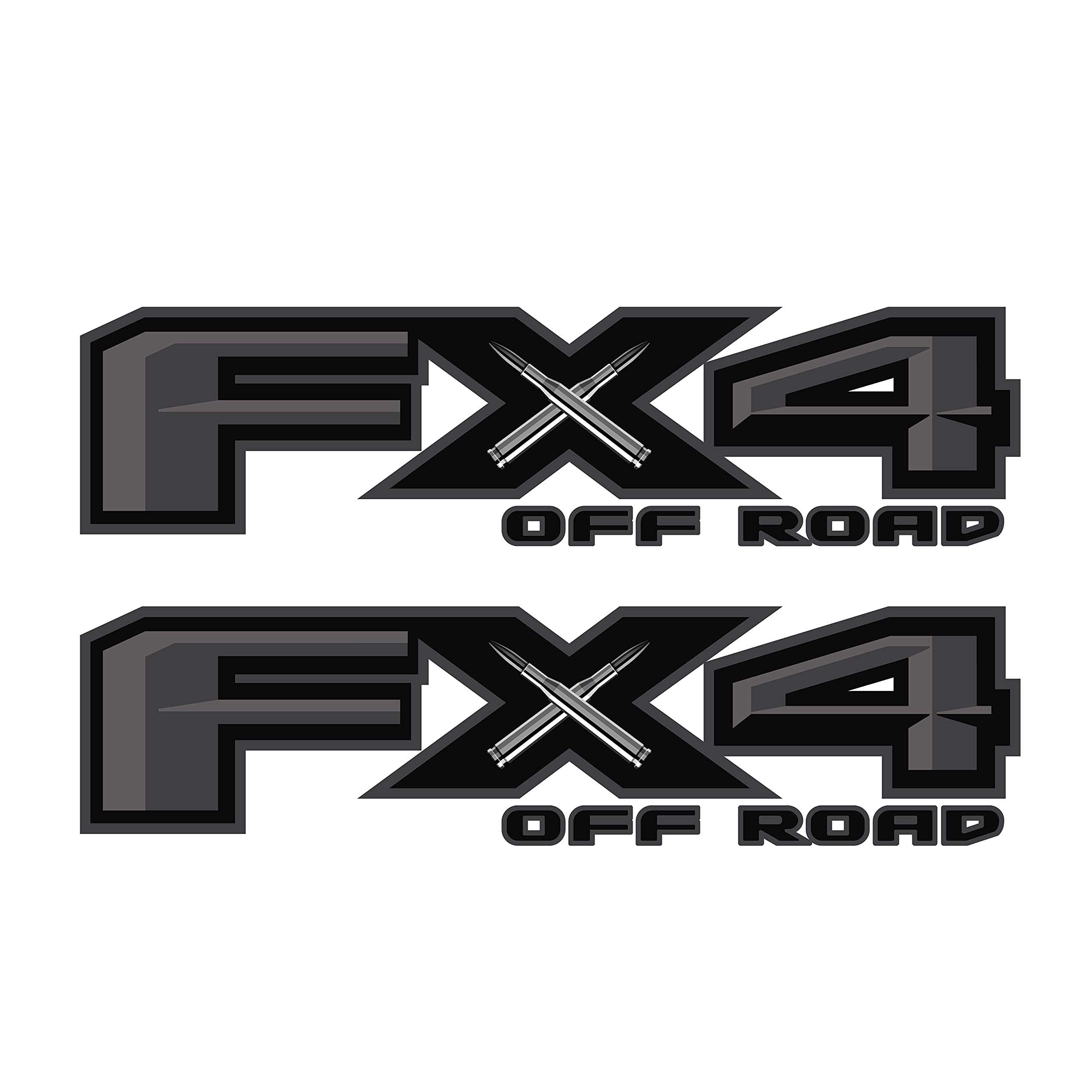 FX4 Off Road Decal USA Black Flag Replacement Sticker F 150 Bedside Emblem for 4x4 Truck Super Duty (FX4 Off Road Decal Black Re