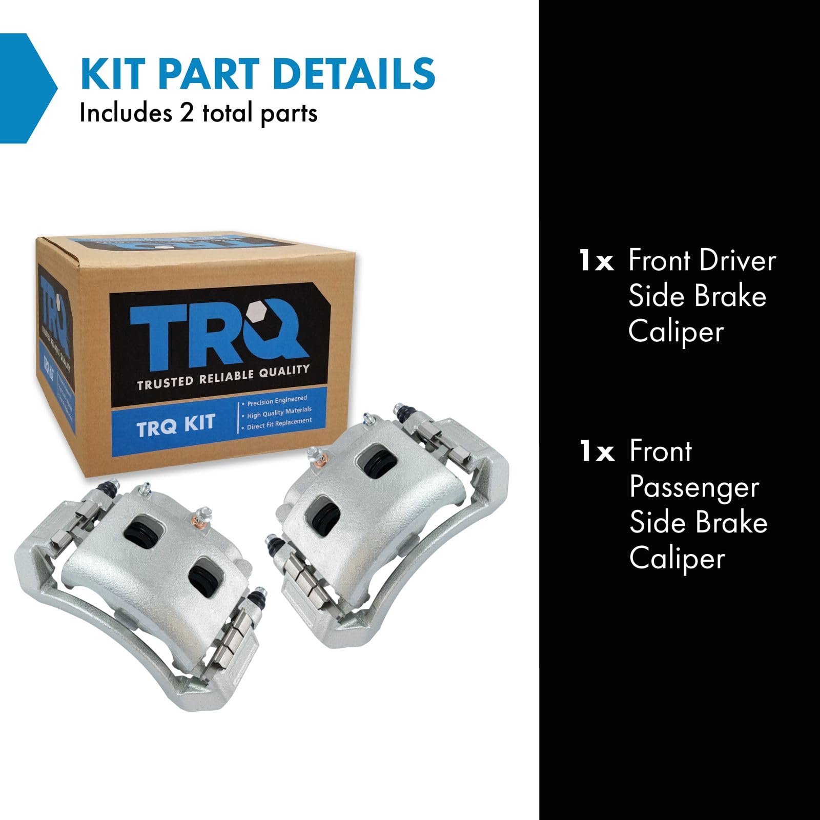 Trq Front Brake Caliper Set Compatible With 2004-2006 Dodge Durango 2002-2005 Ram 1500