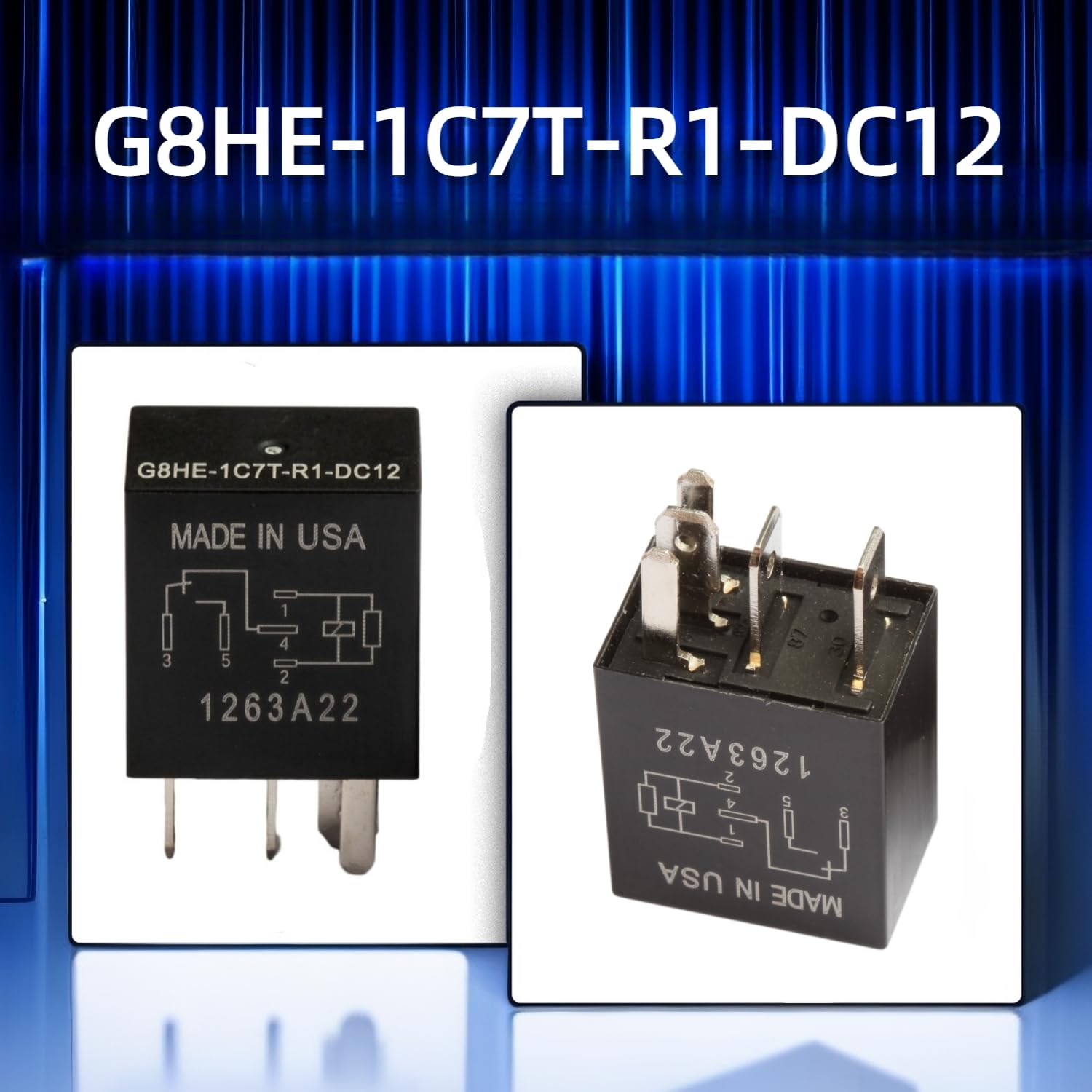 G8HE-1C7T-R1-DC12 DC12V 5Pins Automobile Relay (2pcs)