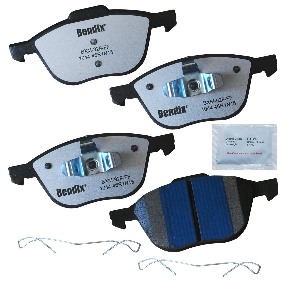 Bendix Fleet Metlok Mkd1044Fm Semi-Metallic Front Brake Pads For Select Models Ford C-Max, Ecosport, Escape, Focus, Mazda 3, 3 S