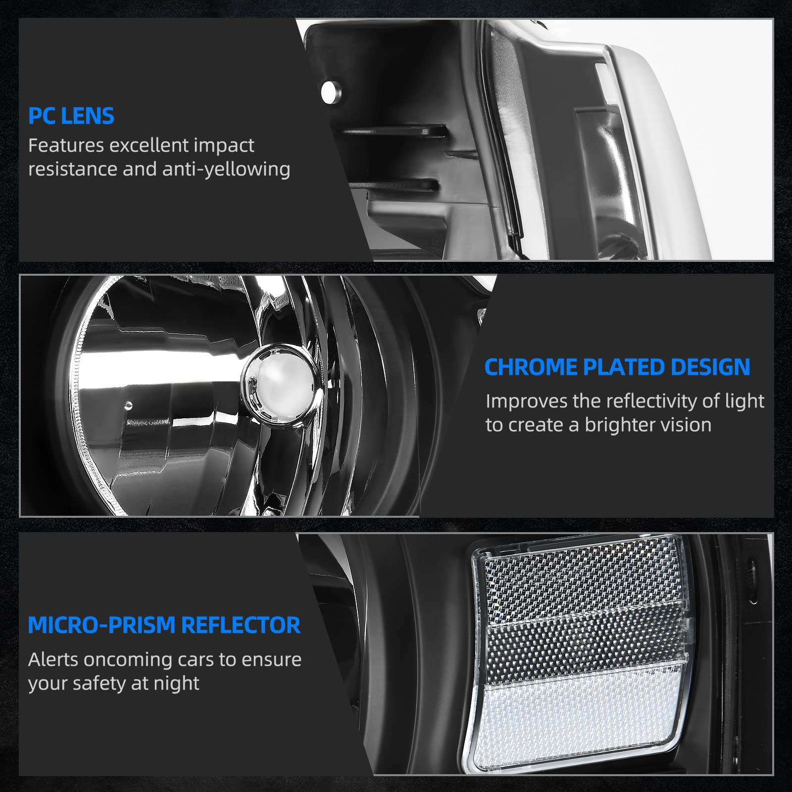 Autosaver88 Switchback Led Tube Headlights Assembly Compatible With 2004-2008 Ford F150 F-150 Drl Headlight Headlamp Replacement