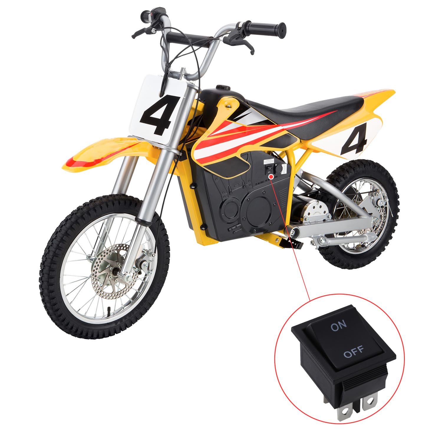 KAMIER On Off Power Reset Switch for Razor MX650 MX500 SX500 Mcgrath Dirt Bike Dirt Quad 4 Wheeler ATV Pocket Mod EcoSmart Metro