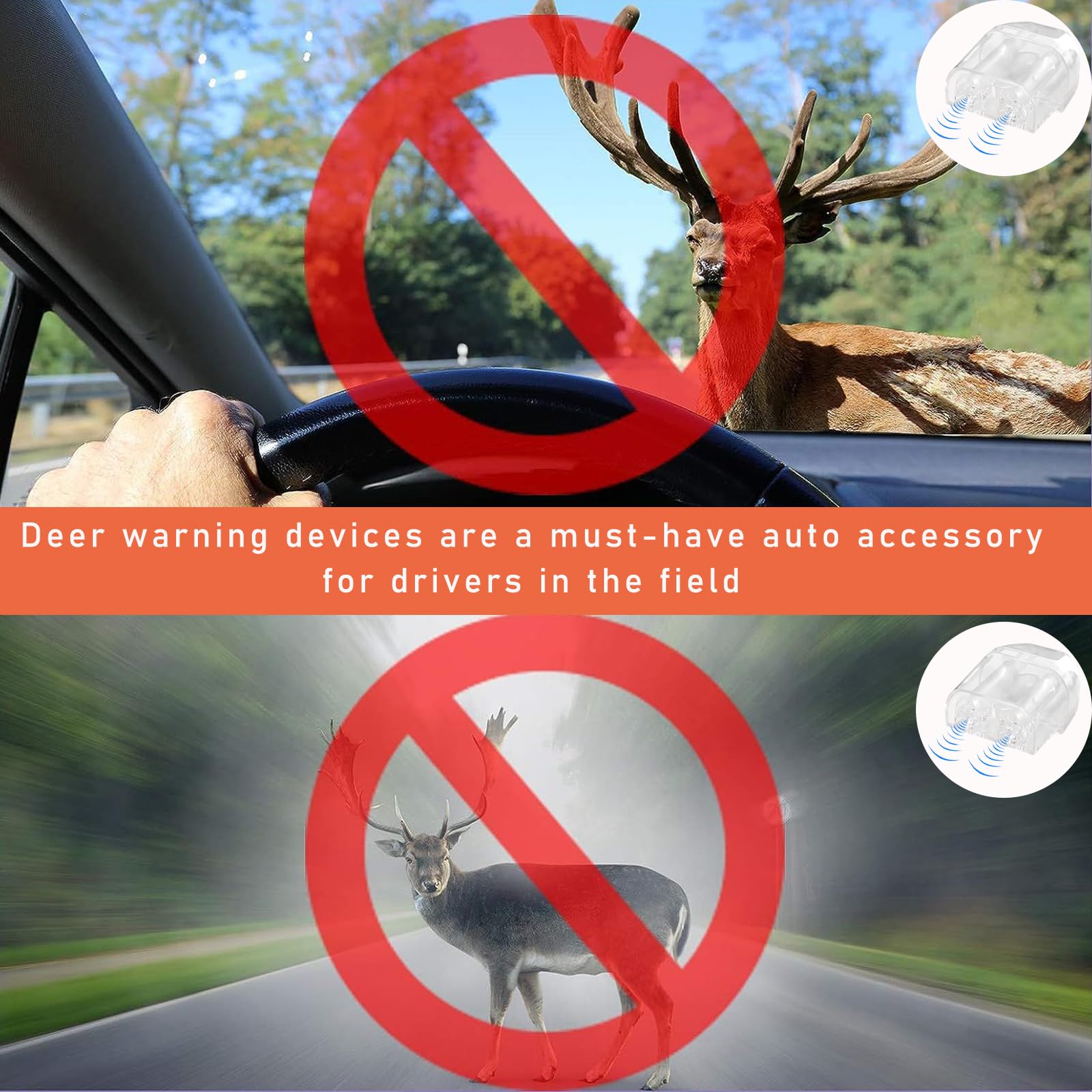 Dickno 6 PCS Deer Whistles for Car, Automotive Deer Warning Whistle Devices, Animal Warning Devices Avoids Collision, Universal