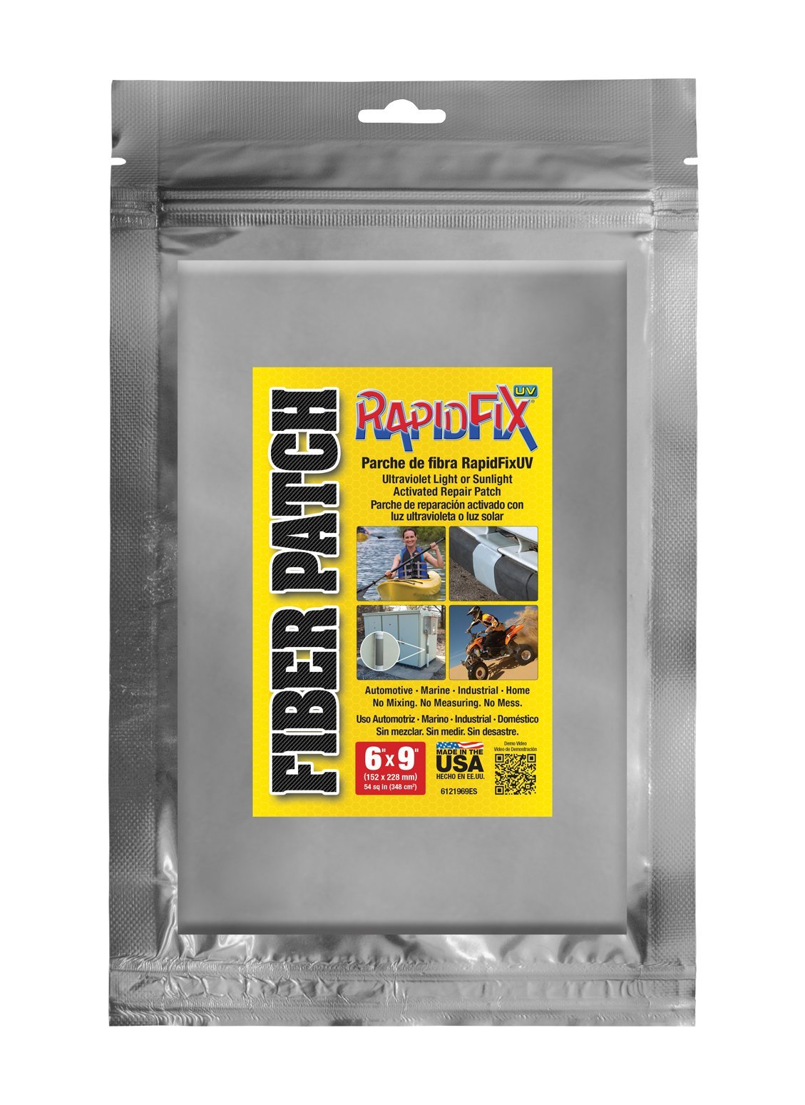 RapidFix - 6121969ES UV Fiber Repair Patch 6x 9