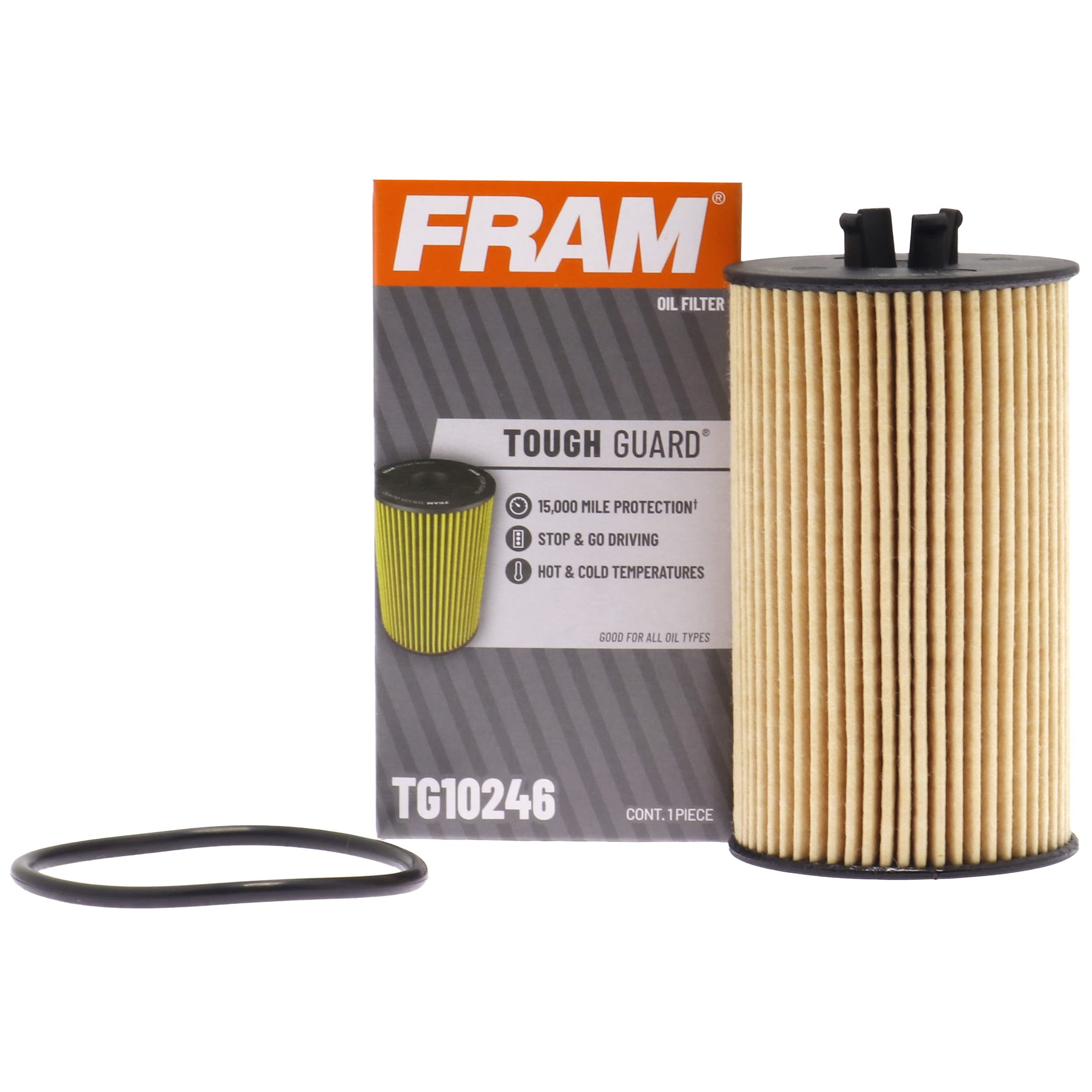 Fram Tough Guard Replacement Oil Filter Tg10246, Designed For Interval Full-Flow Changes Lasting Up To 15K Miles