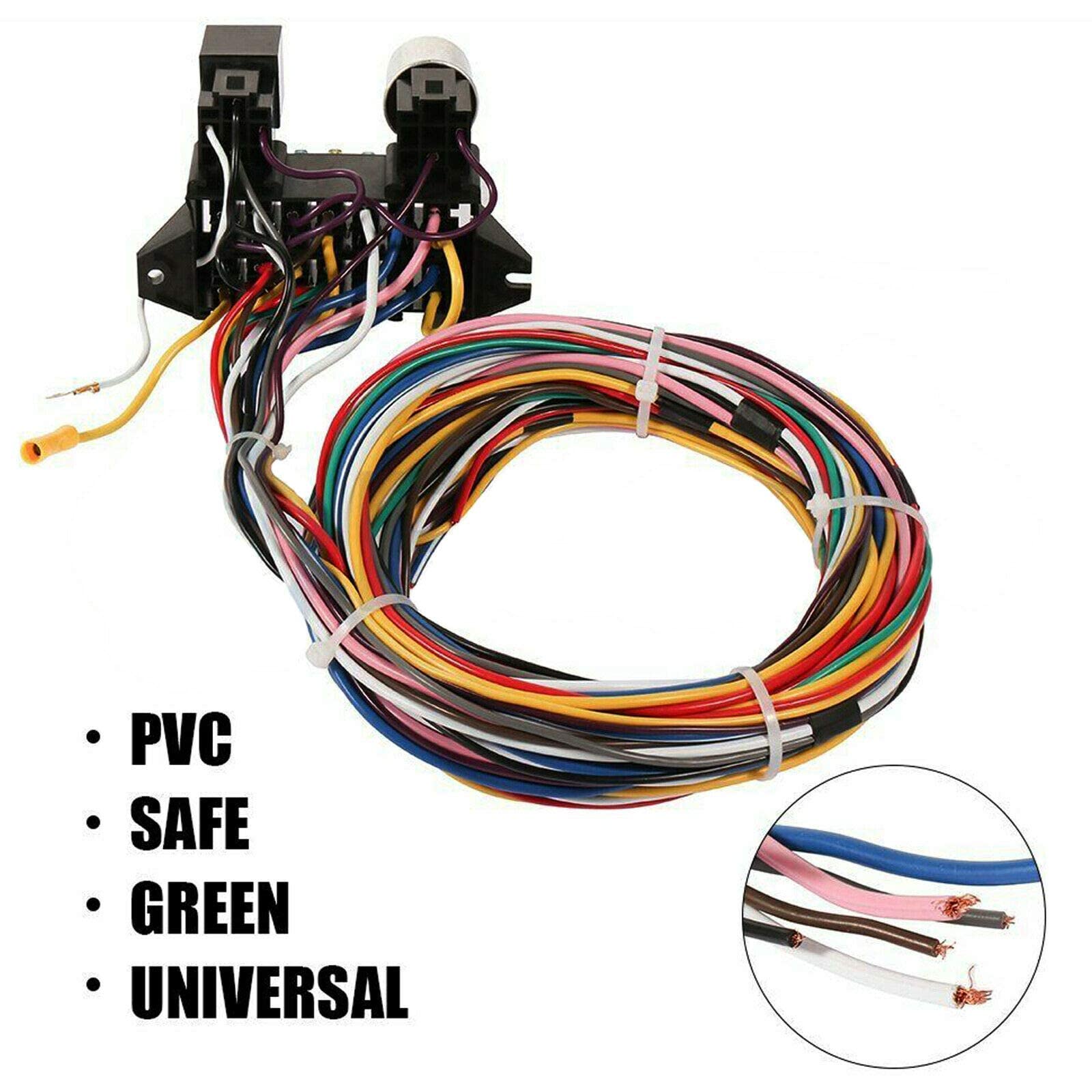 Universal 12 Circuit Wiring Wires Harness Fit For Muscle Car Hot Rod Street Rod Xl Wires