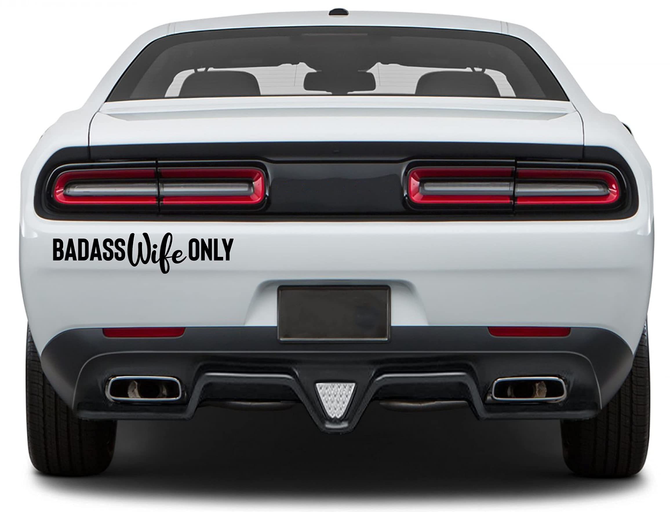 VALIANT COLLECTIONS - Badass Wife Only Sticker - Vinyl Sticker for Car, Truck, and Van - Indoor and Outdoor Use for Laptop - Wat