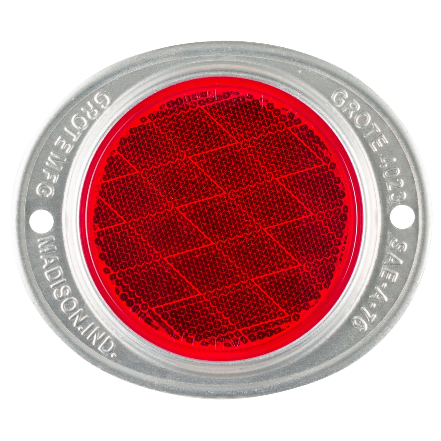 Grote 40232 Red Aluminum Two-Hole Mounting Reflector