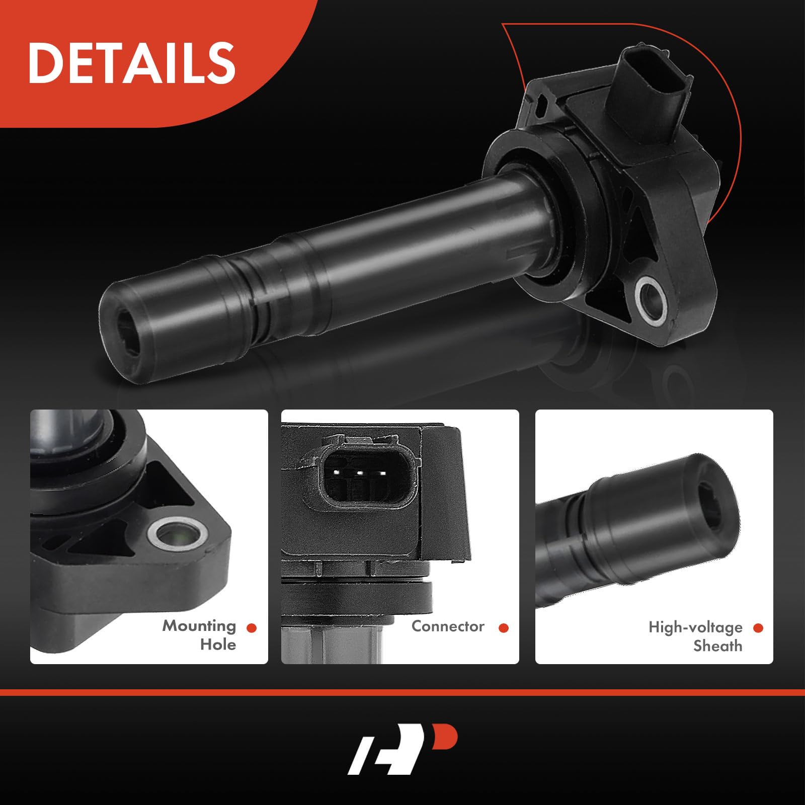 A-Premium Engine Ignition Coil Packs Compatible With Honda Civic 2006-2011 I4 1.8L 4-Pc Set