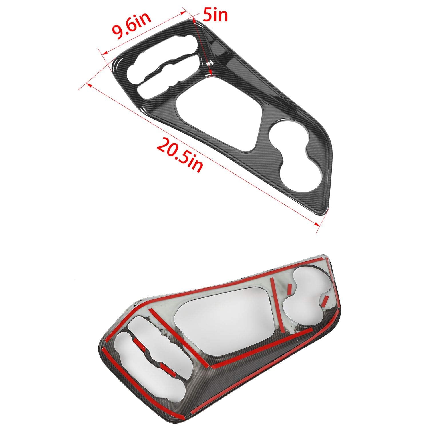 Voodonala For Challenger Gear Shift Shifter Panel Shift Lever Panel Transmission Gear Selector Gearstick Panel Cover Trim Fit For 2015-2025+ Dodge Challenger Interior Accessories Carbon Fiber