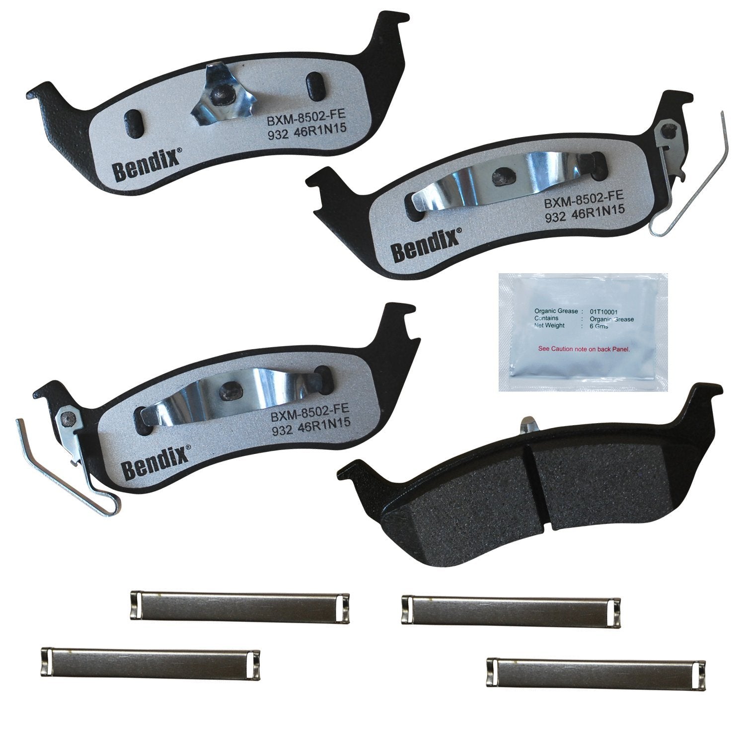 Bendix Fleet Metlok Pbd932 Semi-Metallic Rear Brake Pads For Ford Crown Victoria 2011-2003, Grand Marquis 2004-2003, Lincoln Tow